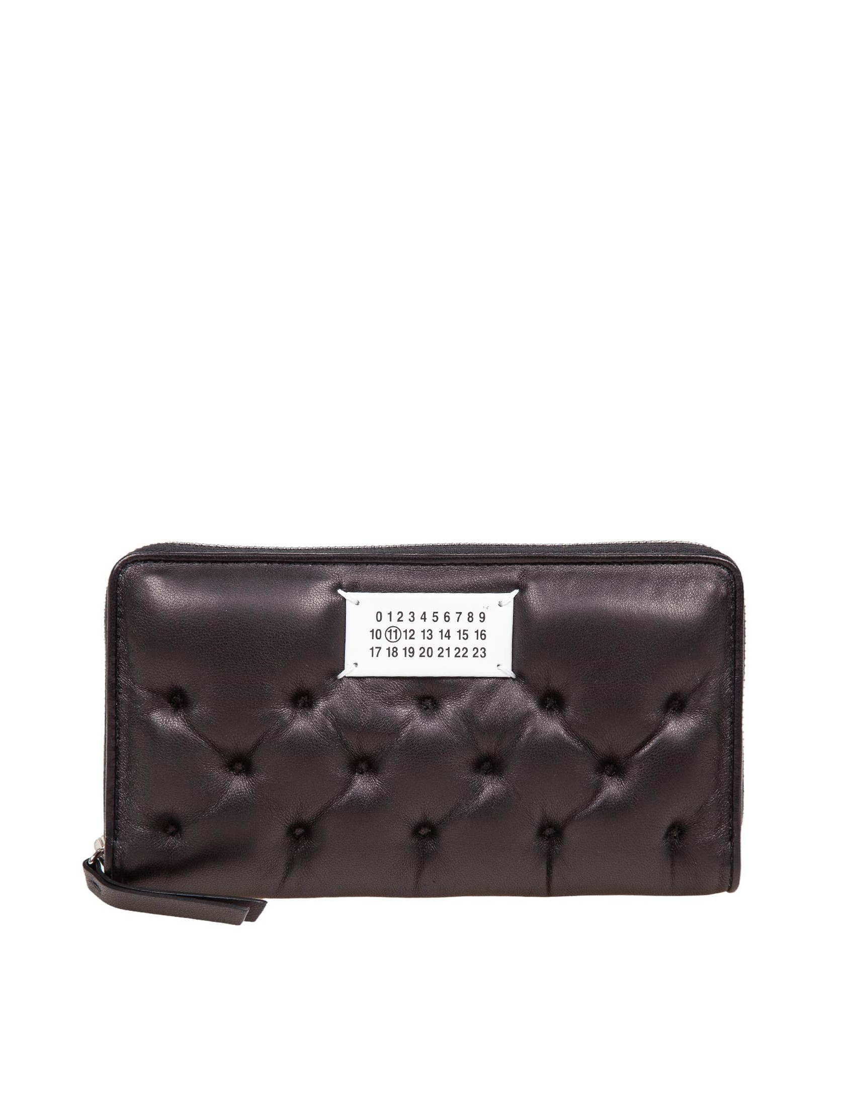 MAISON MARGIELA BLACK QUILTED LEATHER WALLET