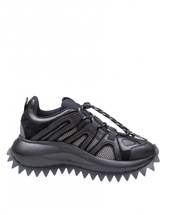 VIC MATIE RUNNING TREK SNEAKERS IN BLACK LEATHER