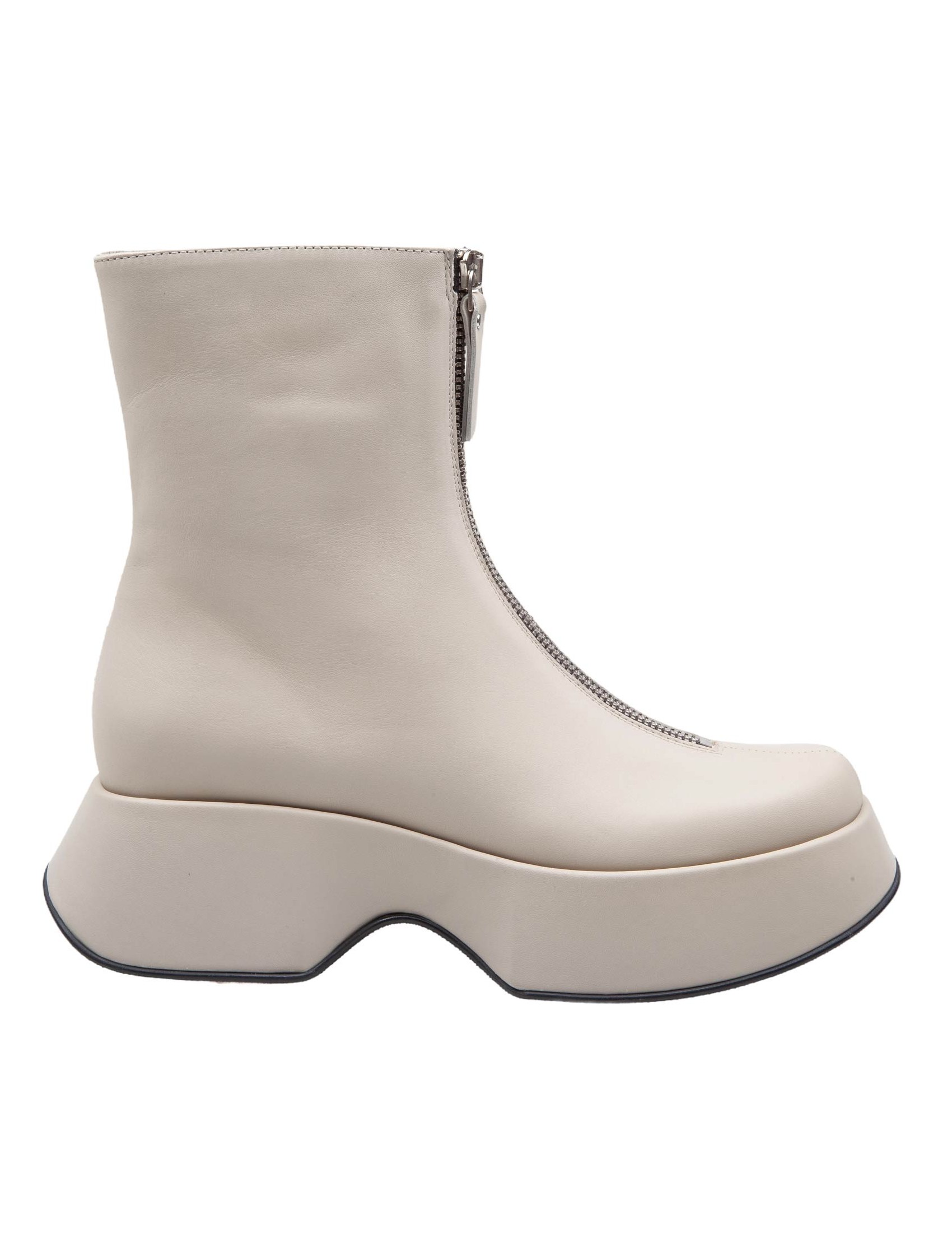 VIC MATIE' ELODIE ANKLE BOOTS IN DESERT COLOR LEATHER