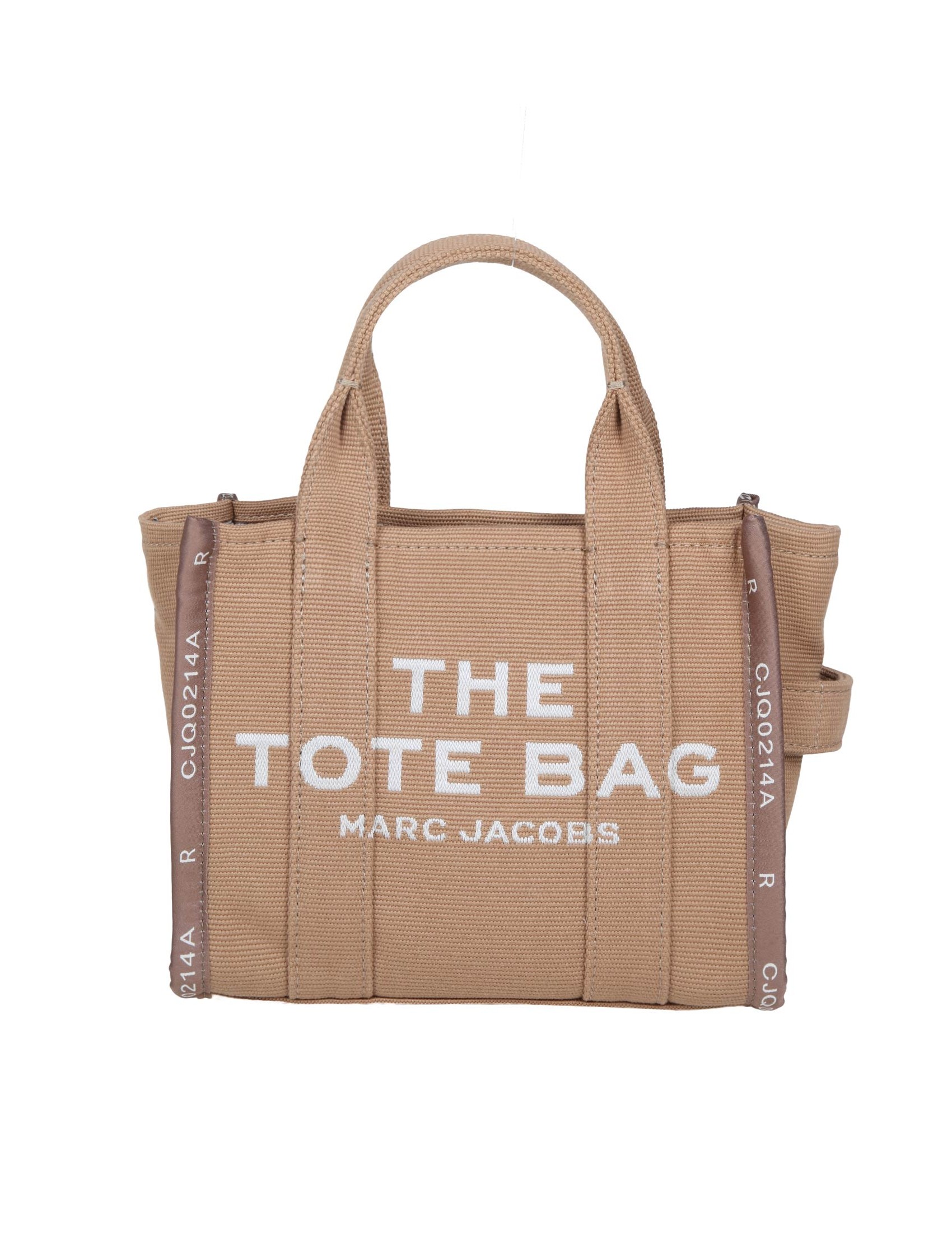 MARC JACOBS THE SMALL TOTE IN JACQUARD COLORE CAMEL