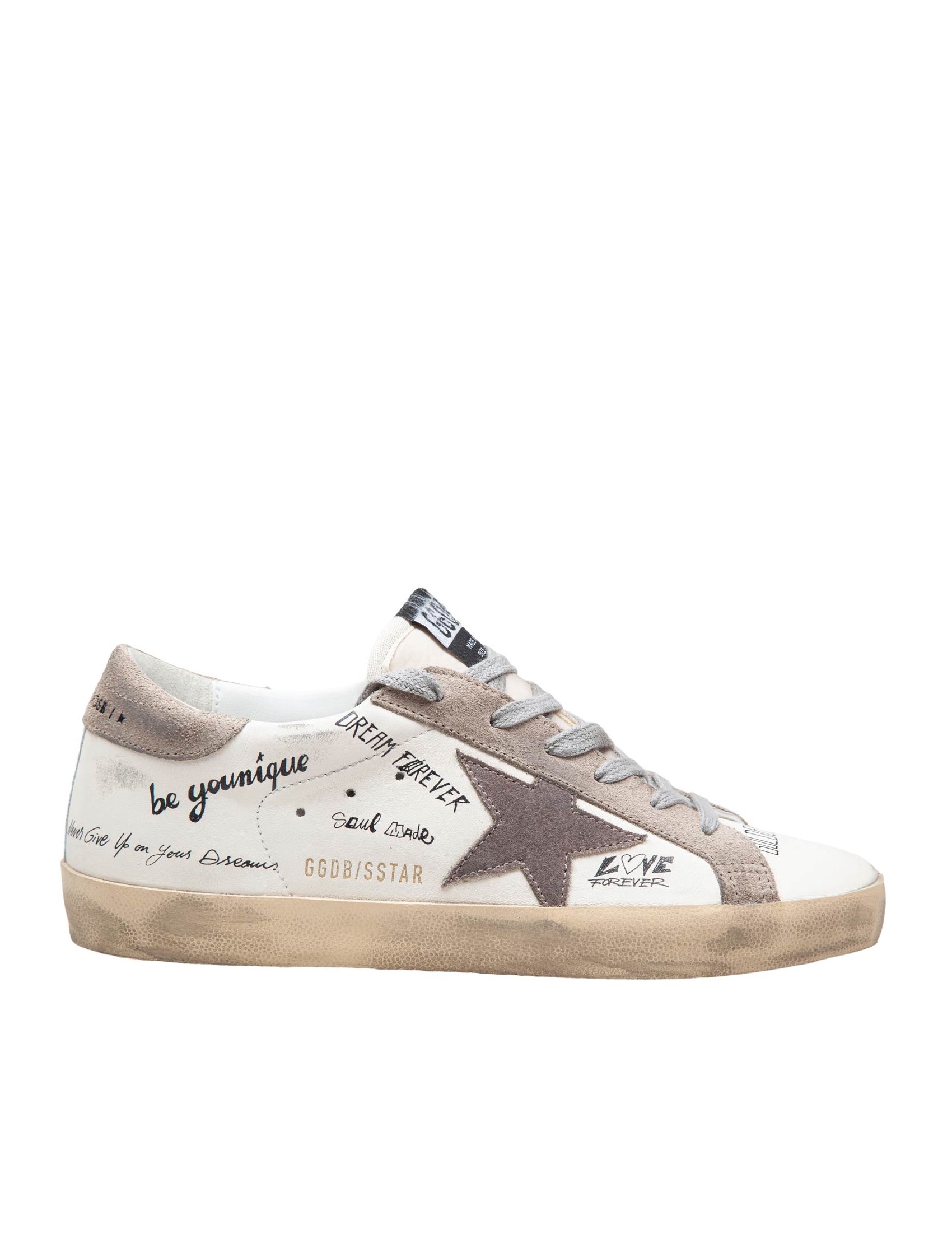 GOLDEN GOOSE SUPER STAR IN PELLE CON FANTASIA SCRITTE