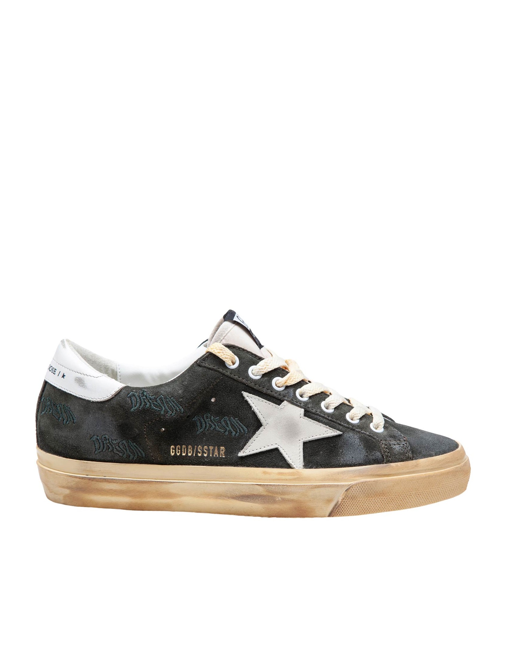 GOLDEN GOOSE SNEAKERS IN GREEN SUEDE