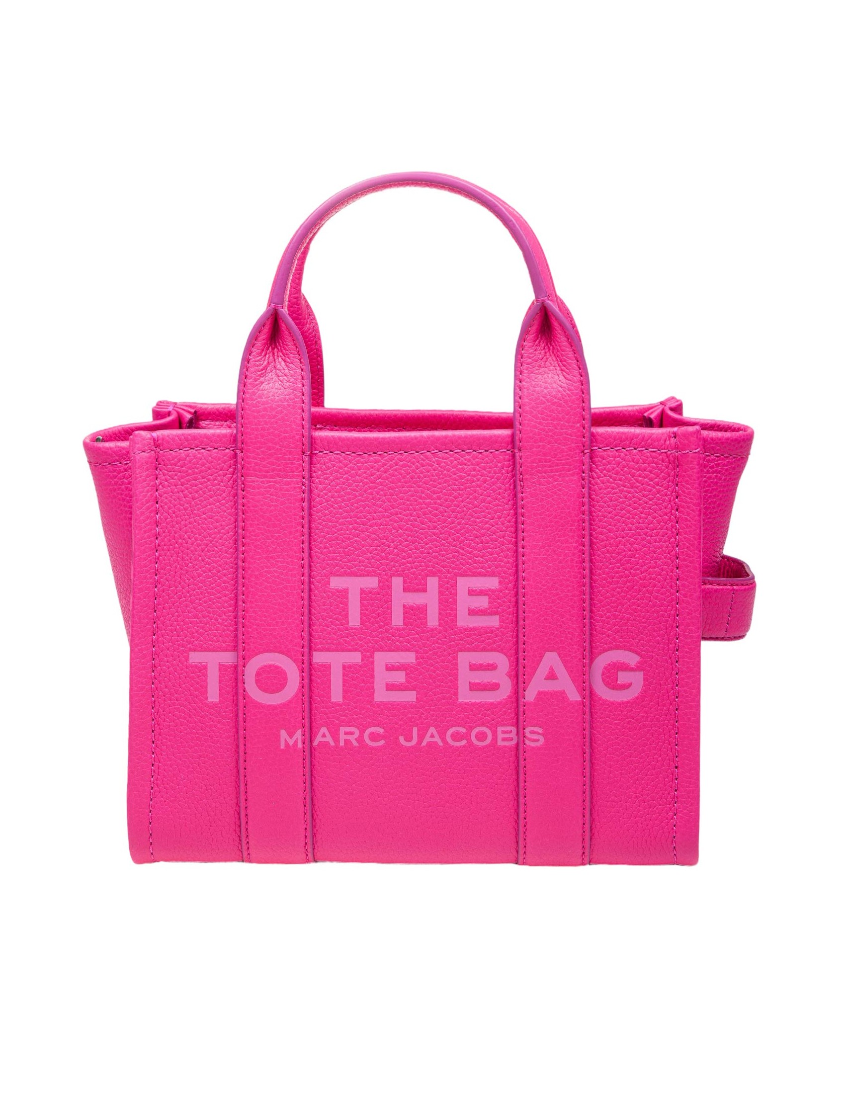 MARC JACOBS SMALL TOTE IN FUCHSIA LEATHER