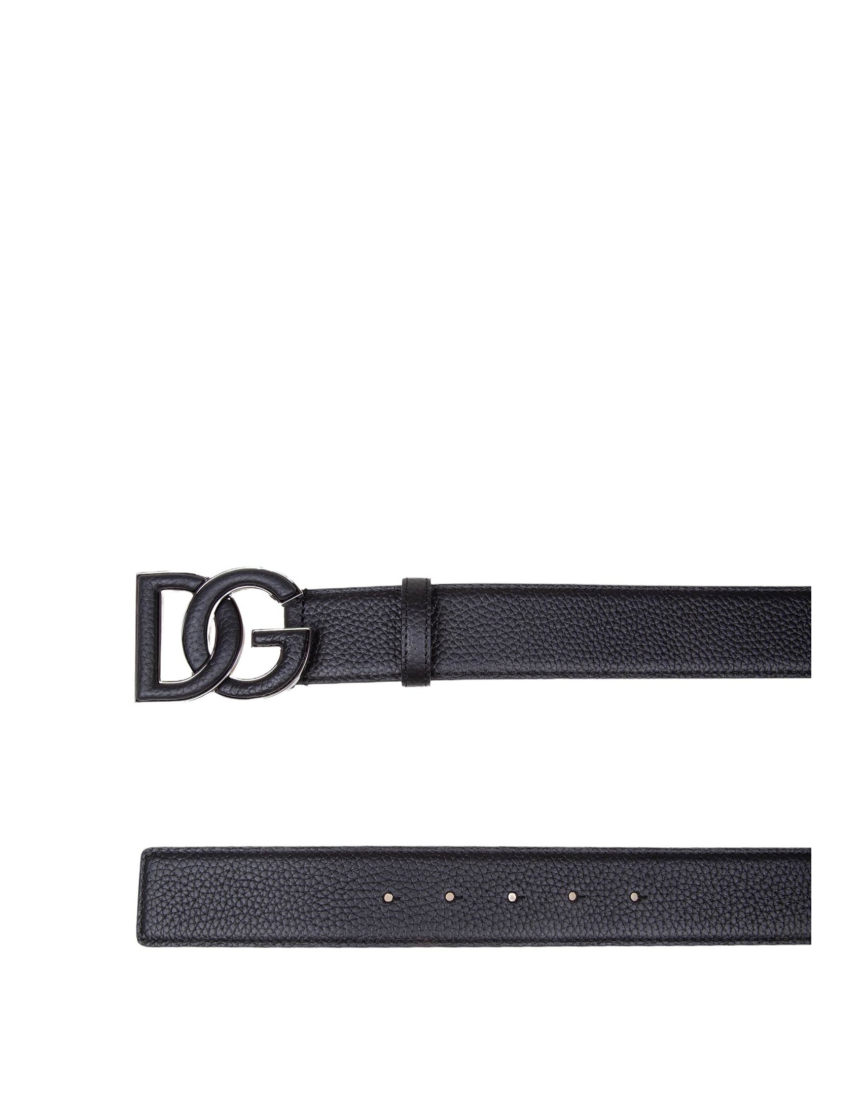 DOLCE & GABBANA LEATHER BELT WITH DG LOGO