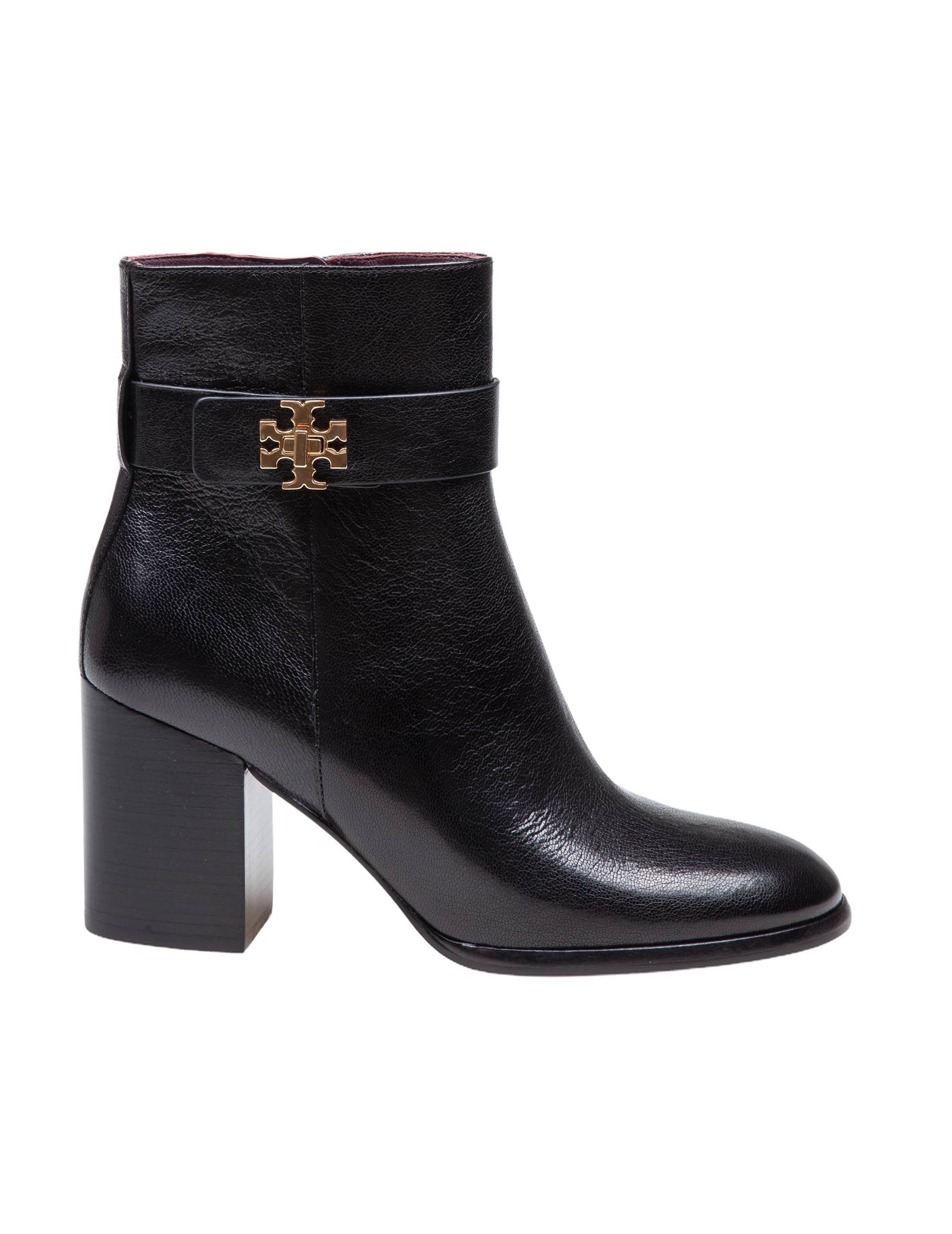 TORY BURCH BLACK LEATHER ANKLE BOOTS