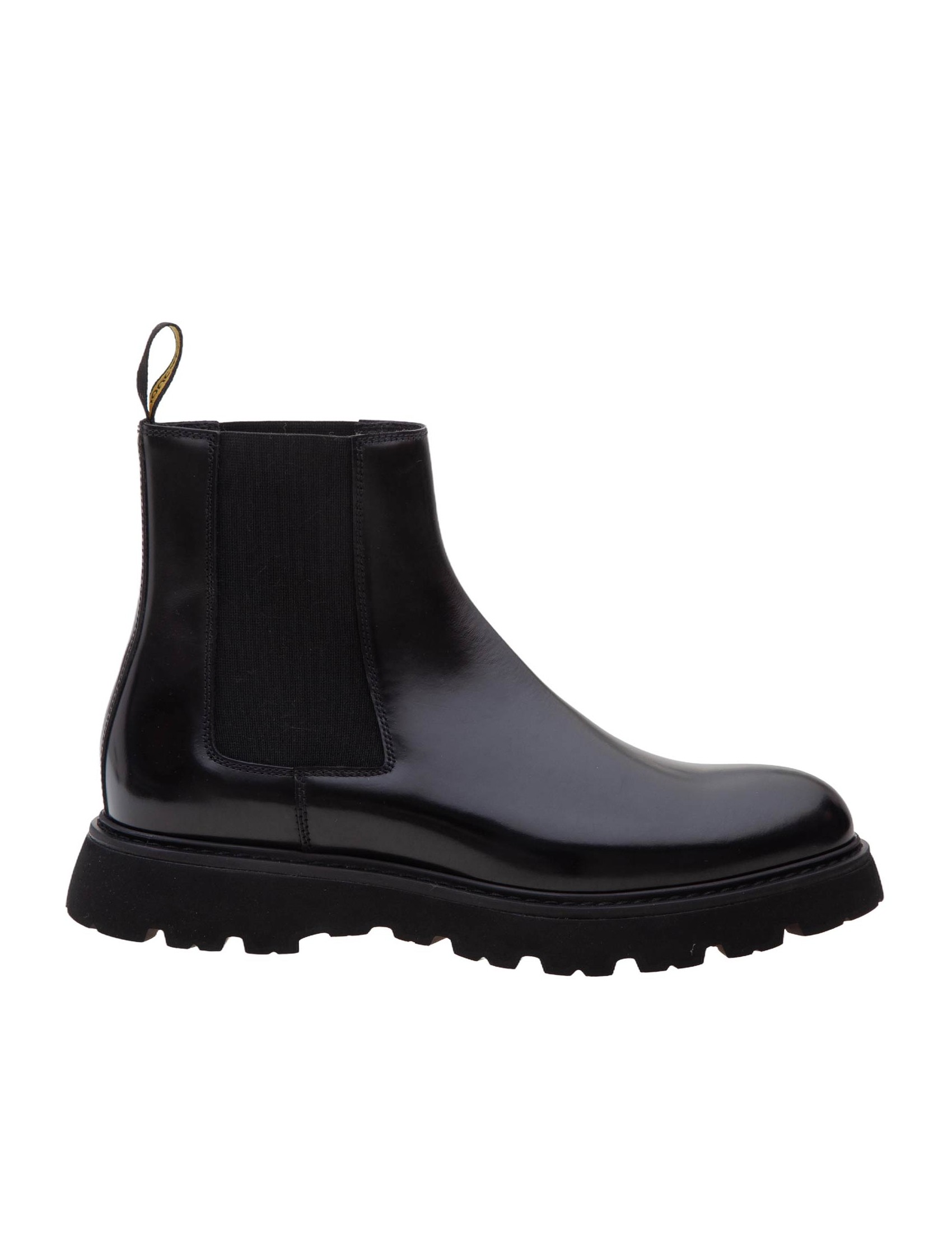 DOUCAL'S BEATLES ANKLE BOOT IN BLACK LEATHER