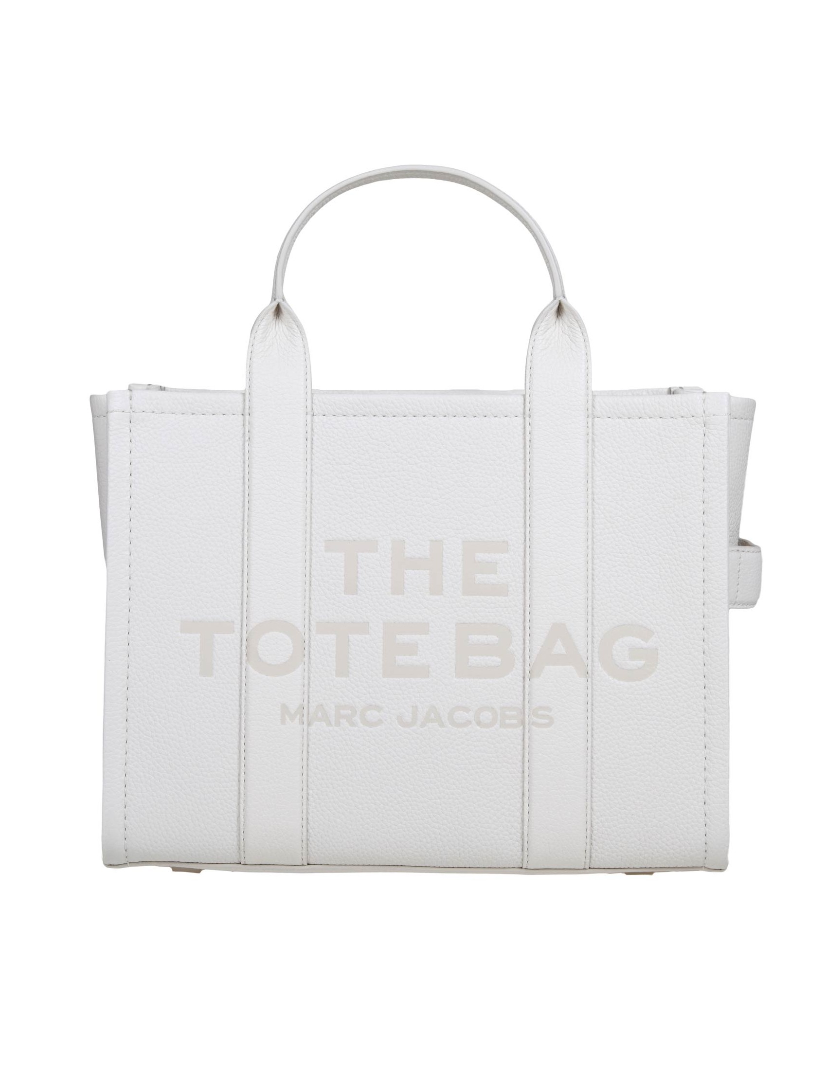 MARC JACOBS MEDIUM TOTE IN PELLE COLORE BIANCO