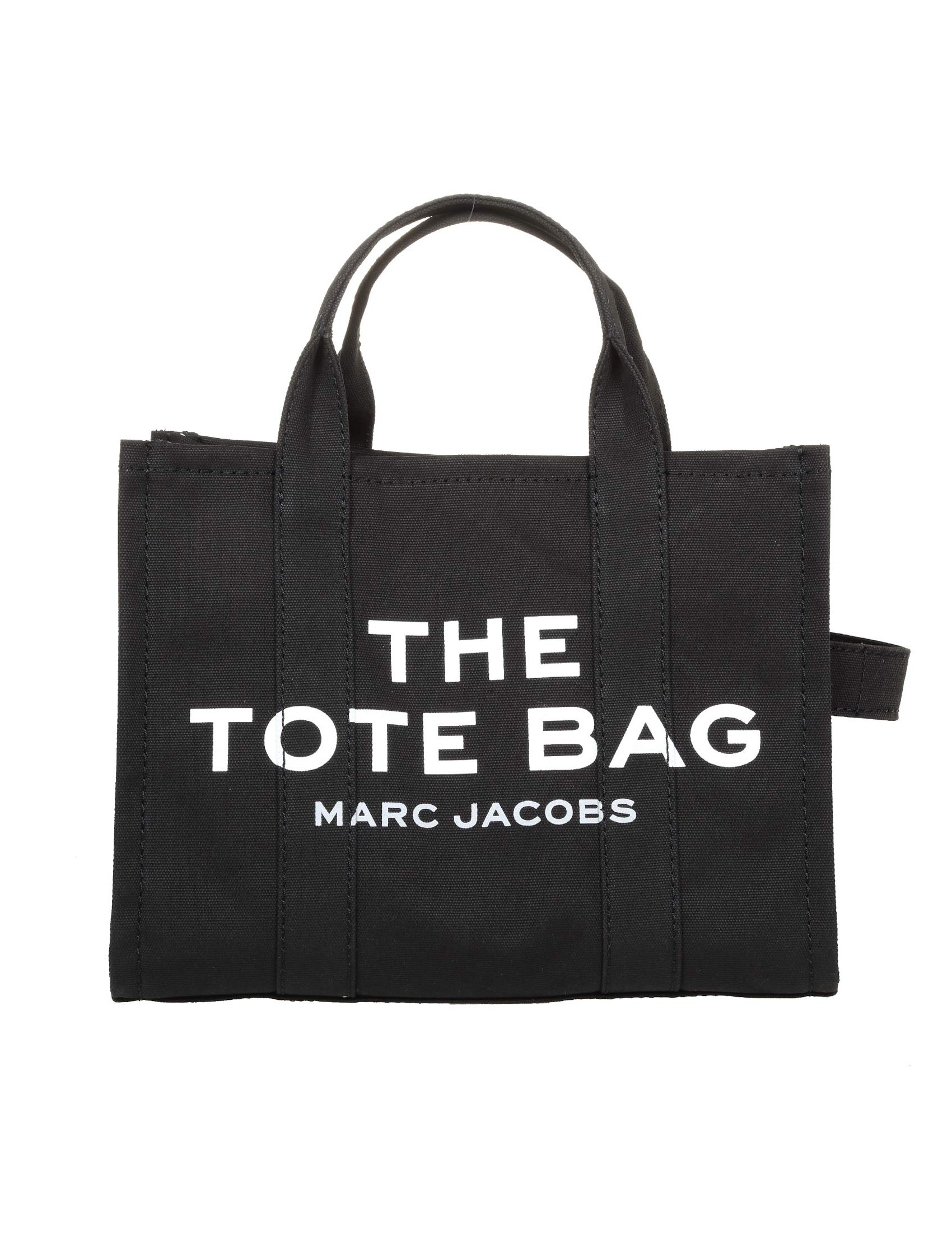 MARC JACOBS THE MEDIUM TOTE IN CANVAS COLORE NERO