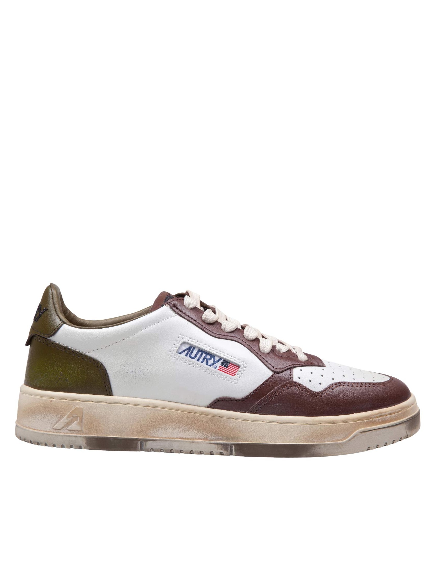 AUTRY SNEAKERS SUPER VINTAGE IN PELLE MULTICOLOR