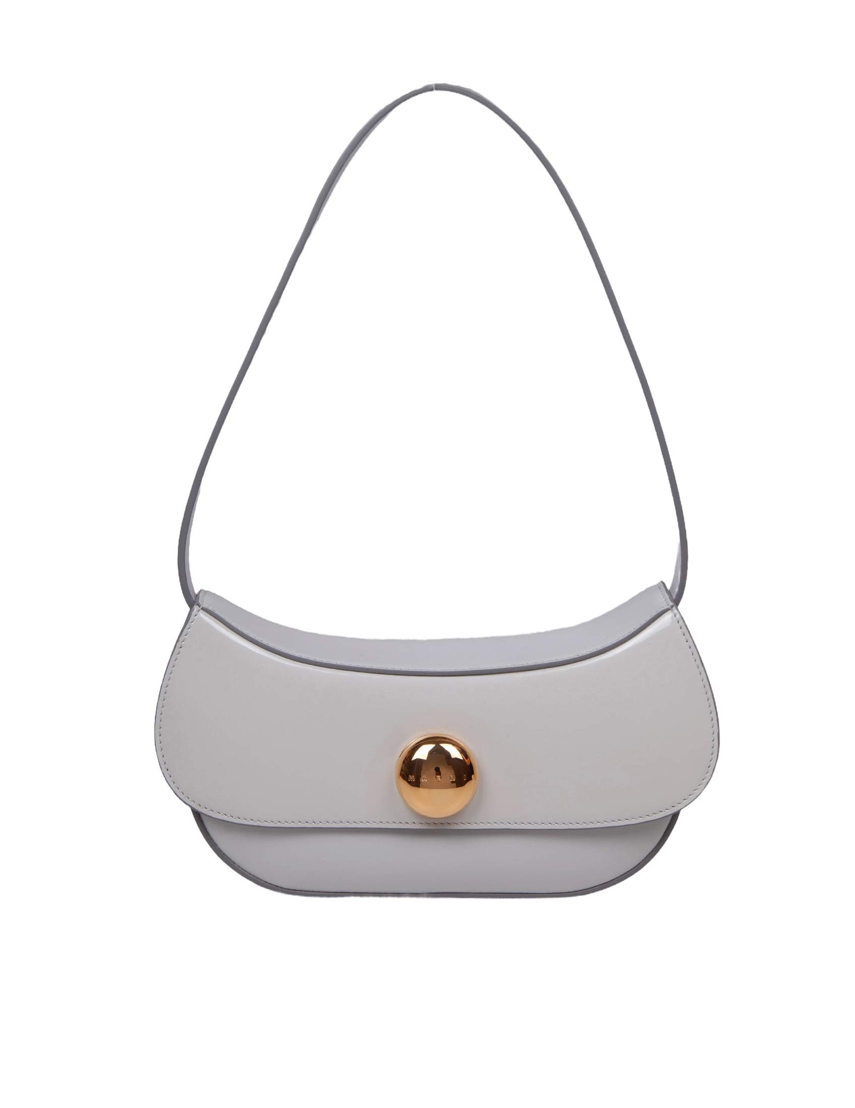 MARNI BORSA HOBO BUTTERFLY IN PELLE COLORE GRIGIO