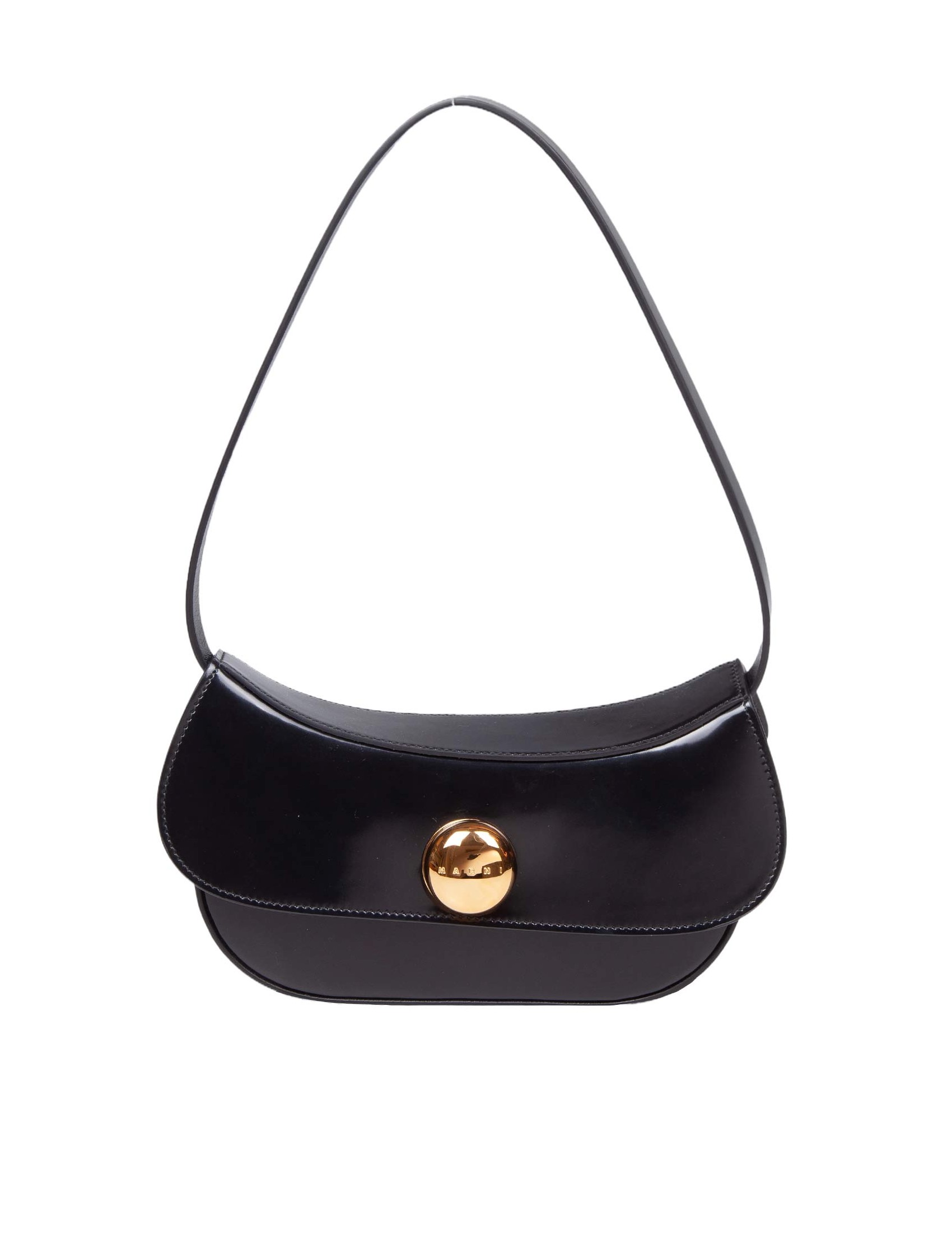 MARNI BORSA HOBO BUTTERFLY IN PELLE COLORE NERO