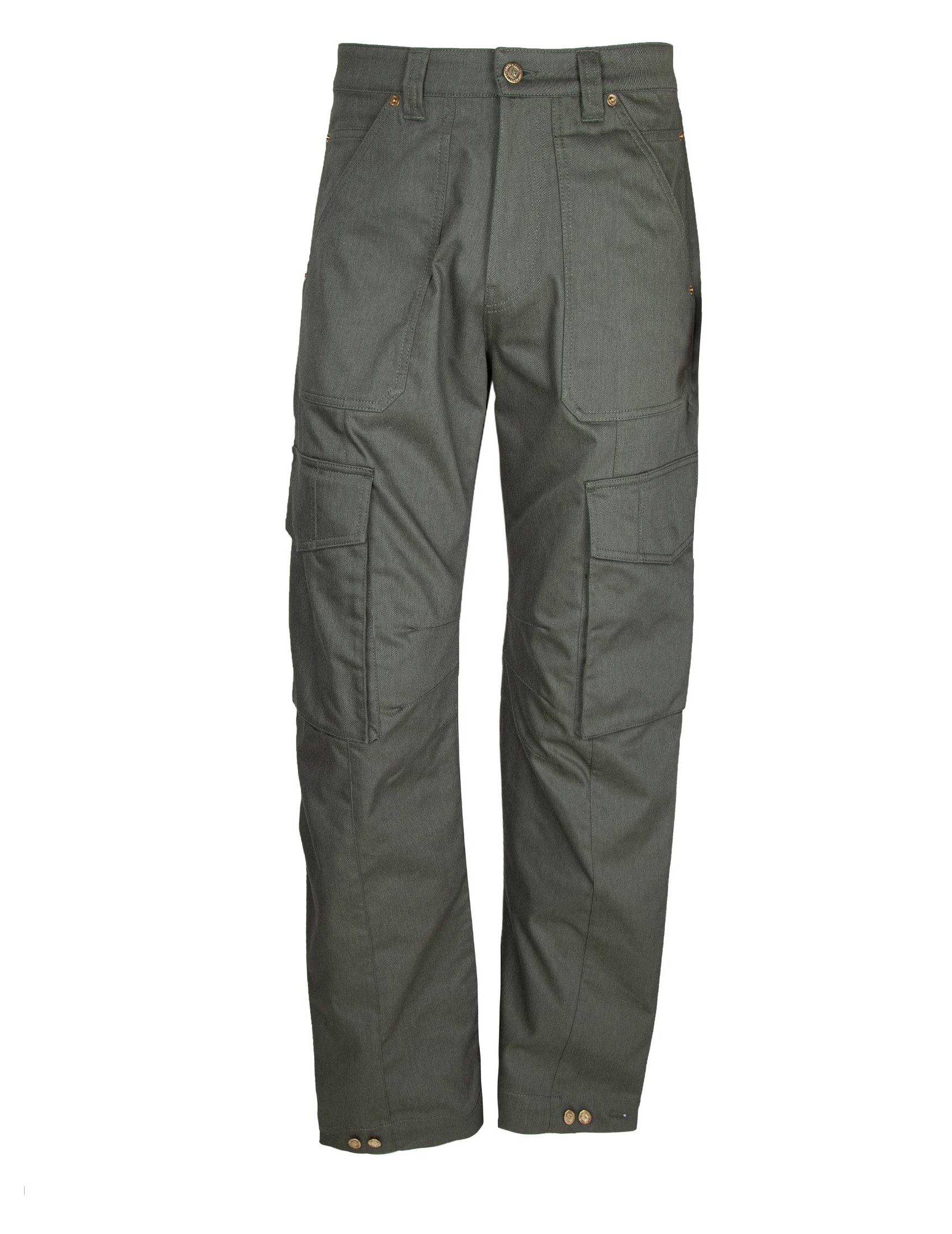 GOLDEN GOOSE GREEN COTTON CARGO PANTS