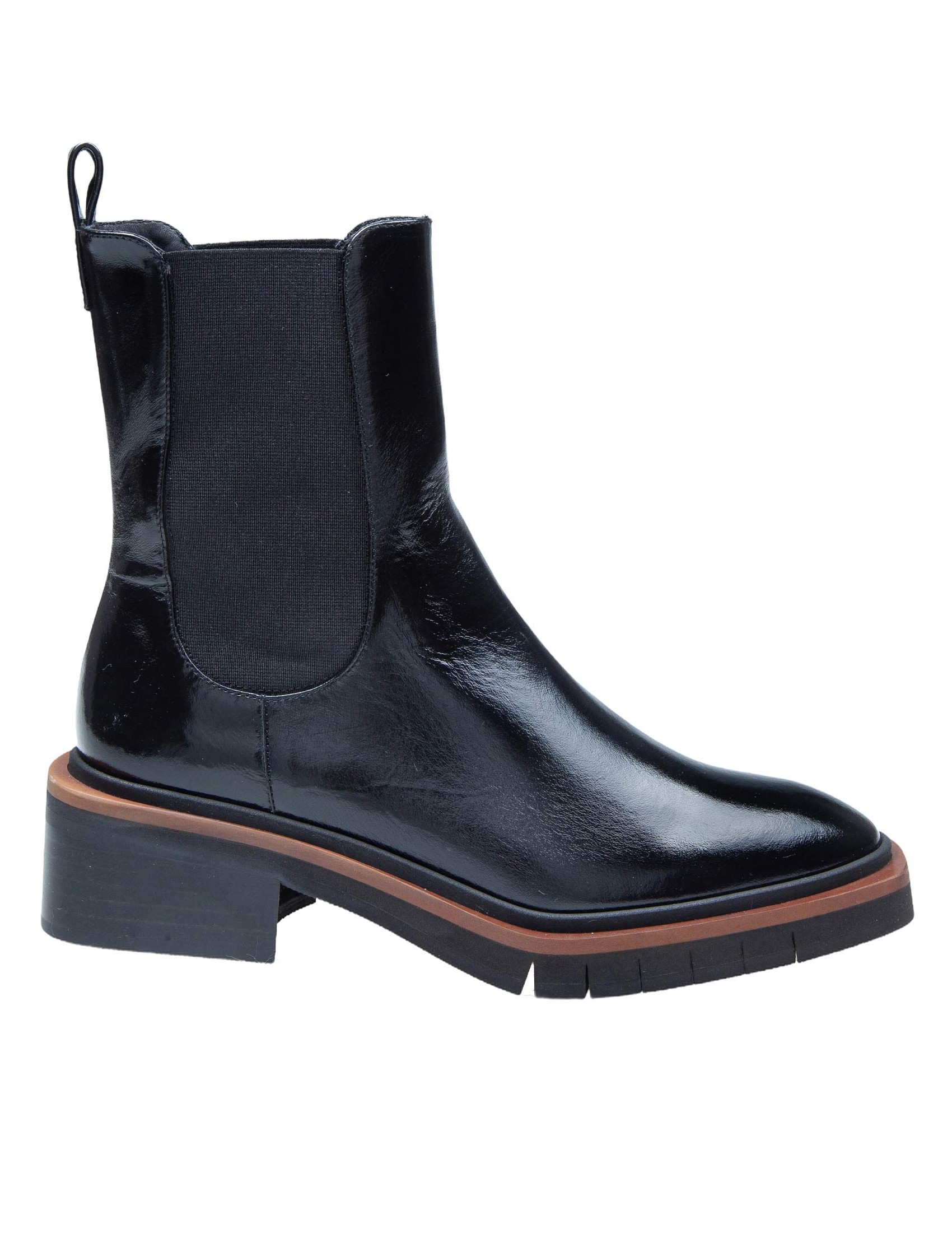 PALOMA BARCELO' MONA ANKLE BOOT IN BLACK LEATHER