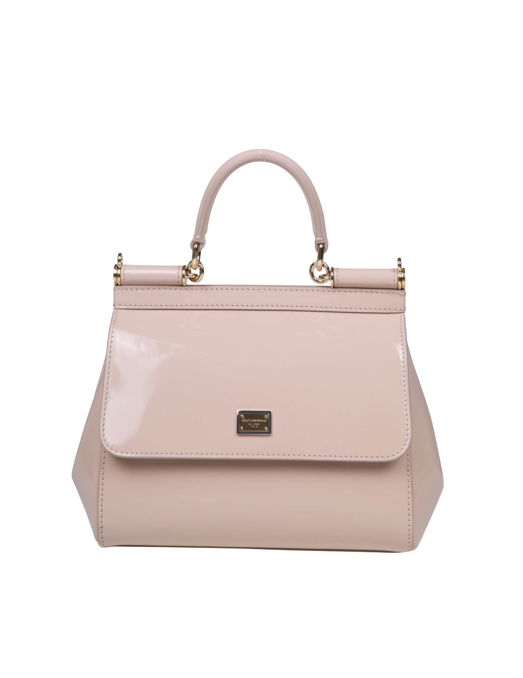 DOLCE & GABBANA SMALL SICILY BAG IN POLISHED CALFSKIN