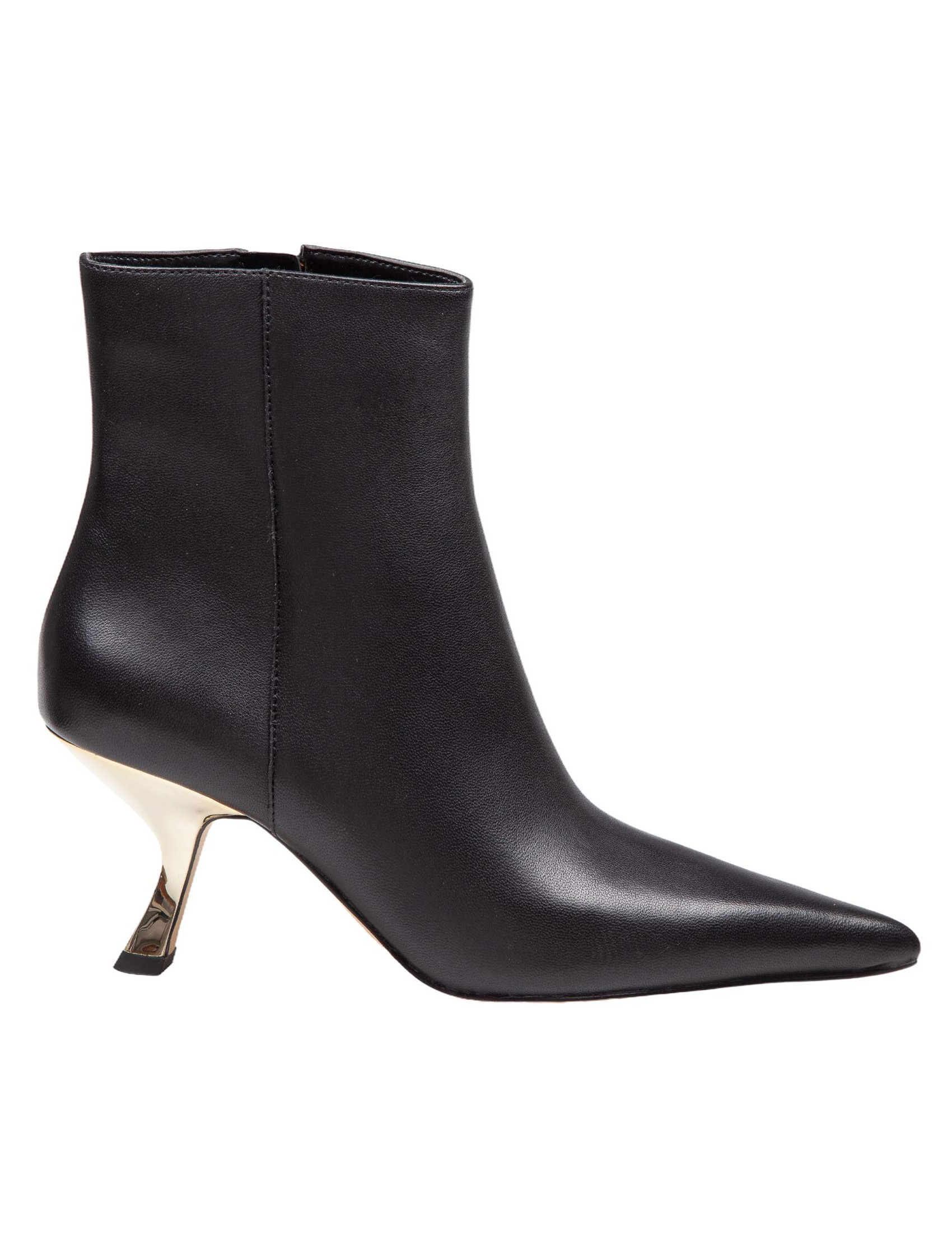 MICHAEL KORS LUNA ANKLE BOOT IN LEATHER WITH MIRROR HEEL