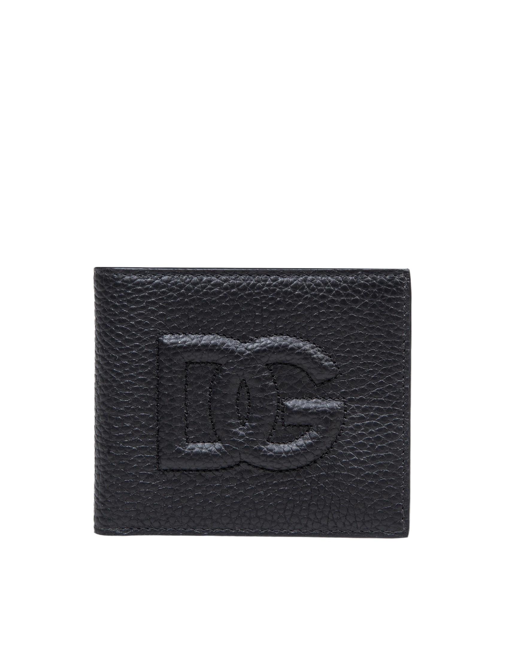 DOLCE & GABBANA P.FOGLIO IN PELLE CON LOGO GOFFRATO