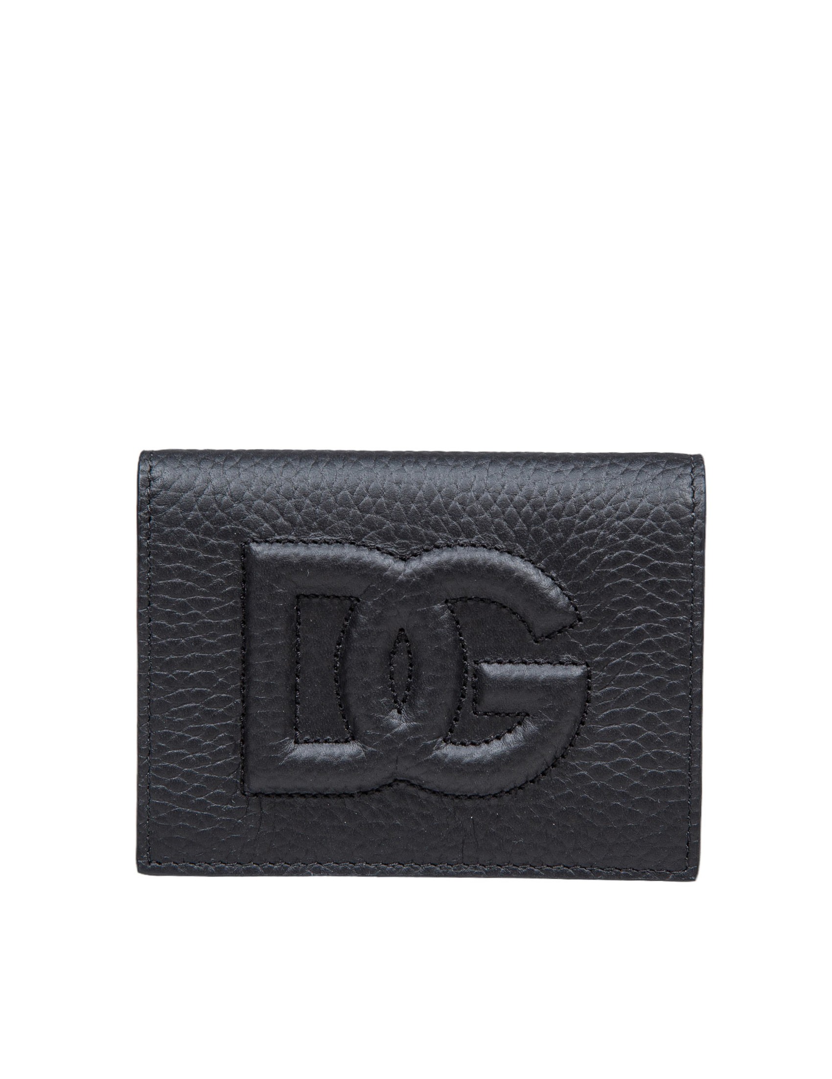 DOLCE & GABBANA LEATHER CARD HOLDER WITH DG LOGO