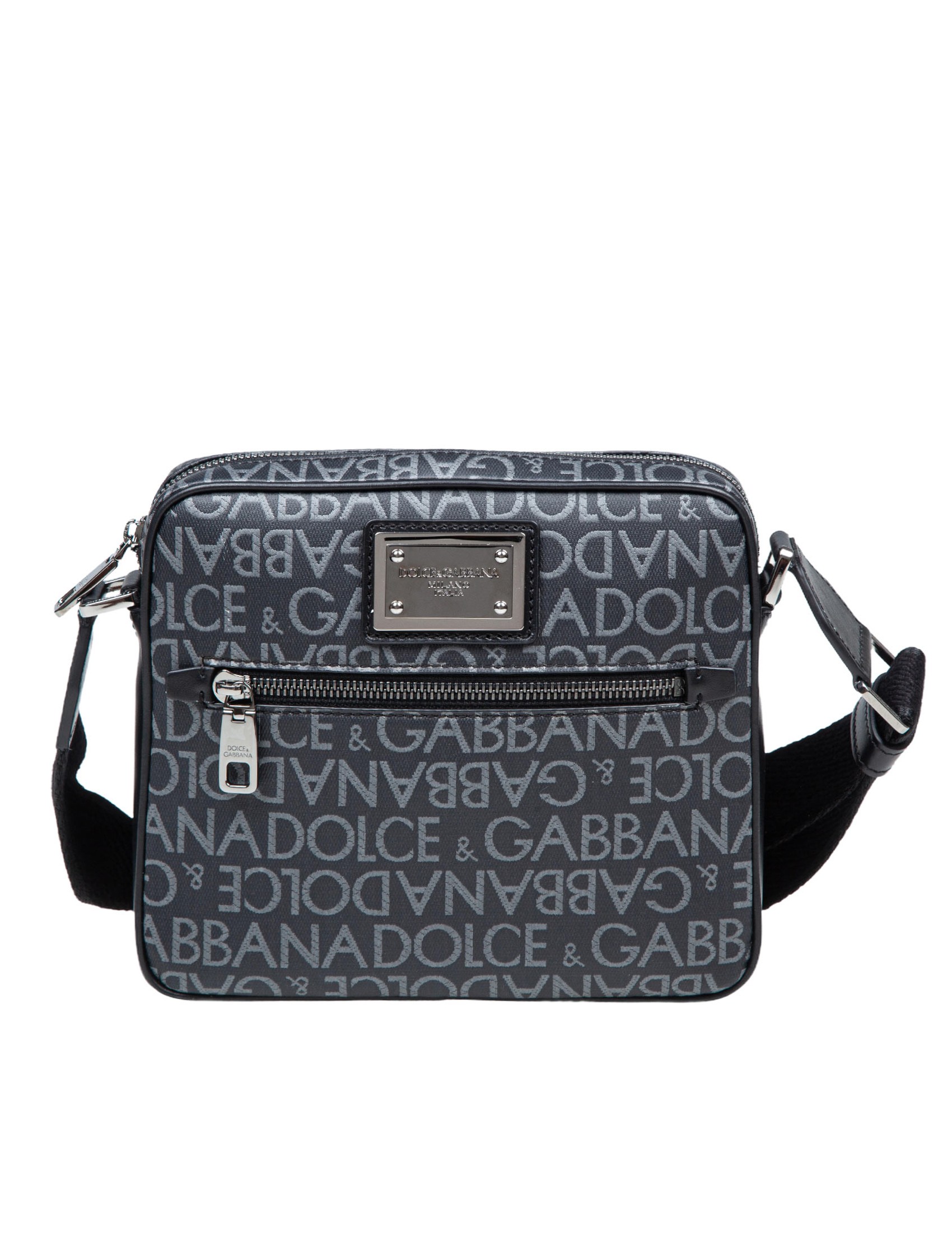 DOLCE & GABBANA COATED FABRIC SHOULDER BAG