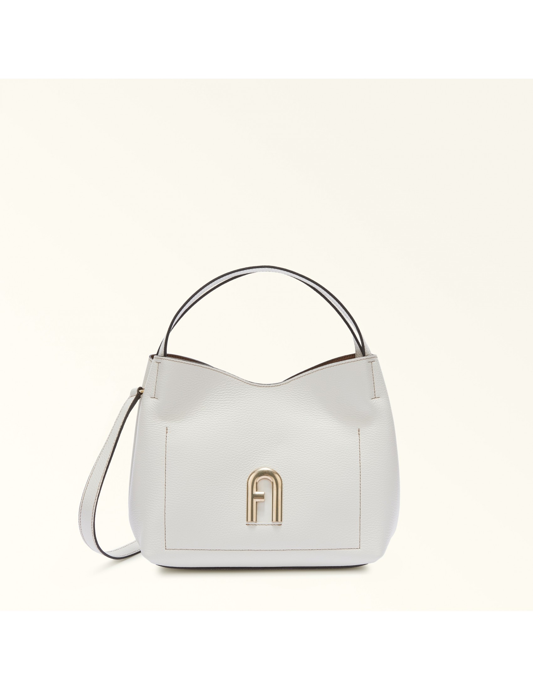 FURLA PRIMULA S HOBO IN LEATHER COLOR WHITE