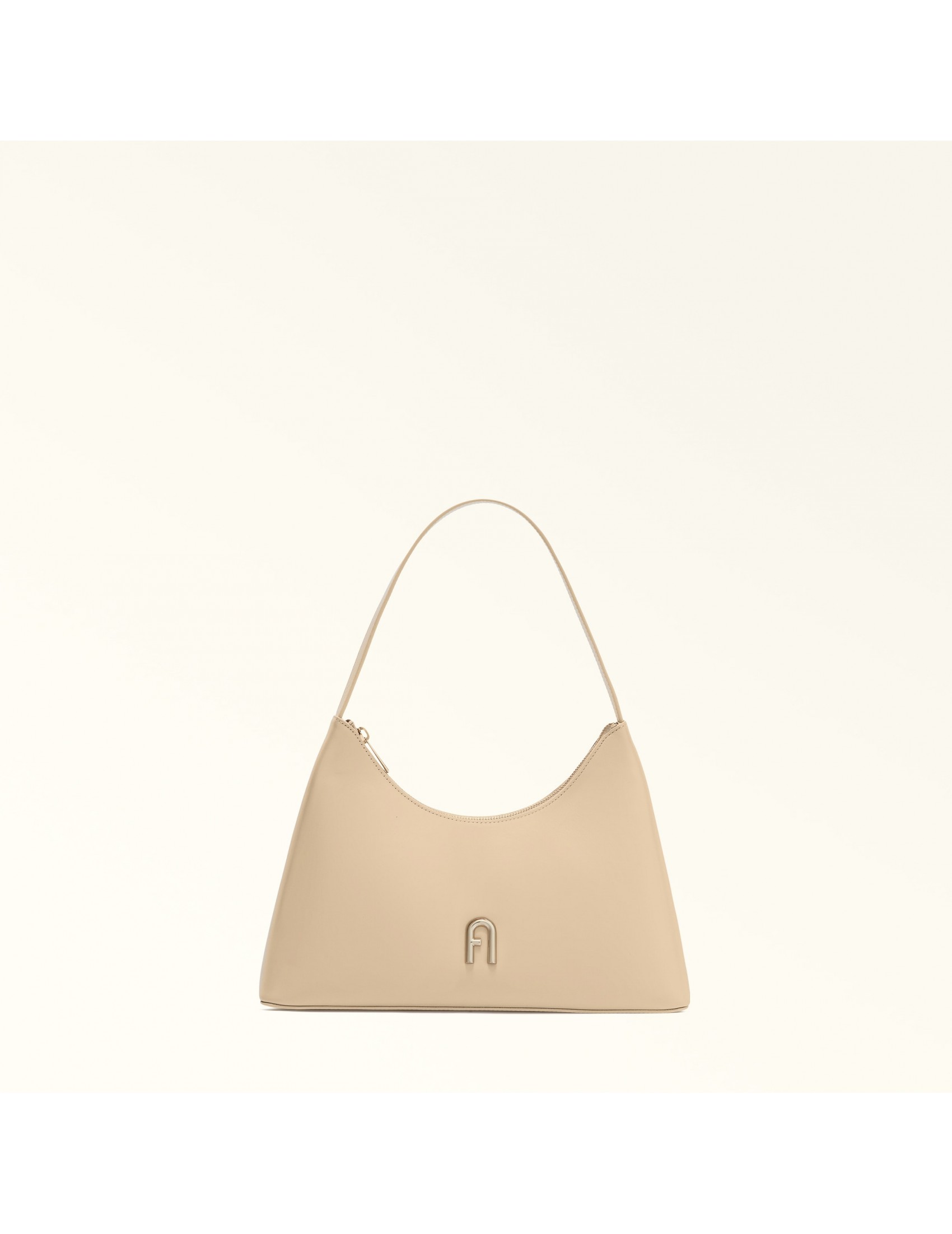 FURLA DIAMANTE SHOULDER BAG IN WHEAT COLOR LEATHER