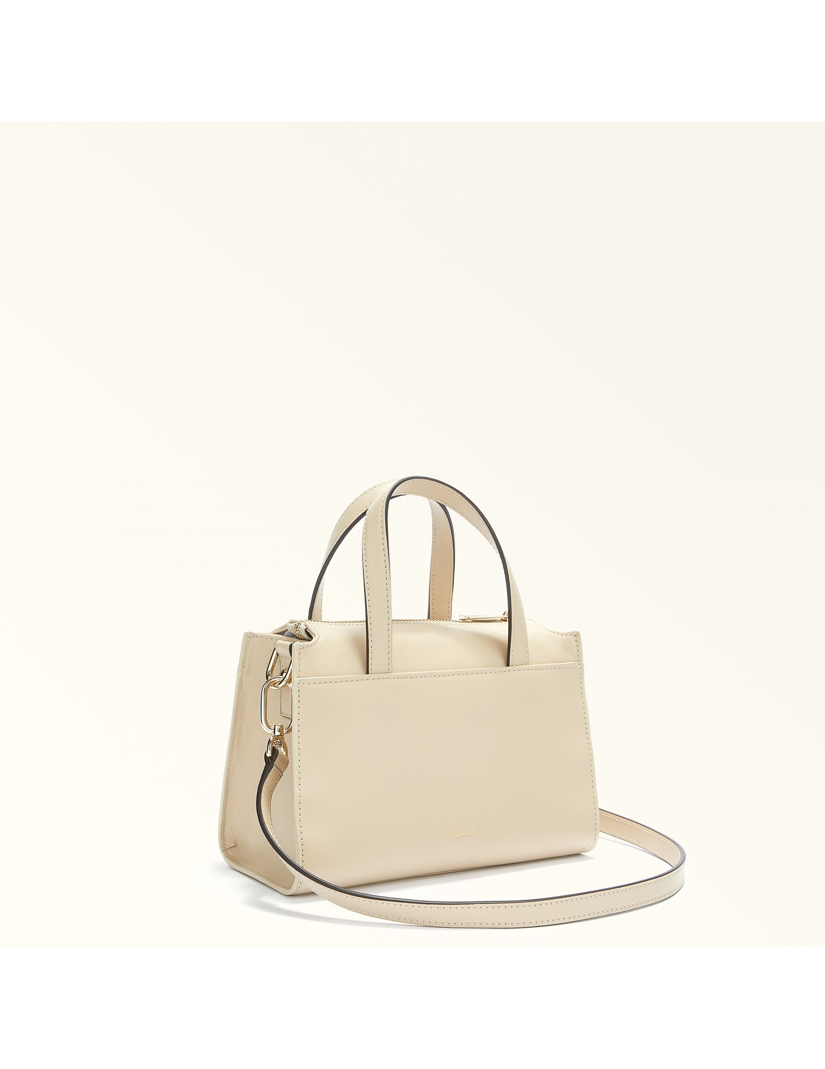 Furla beige leather bag clearance