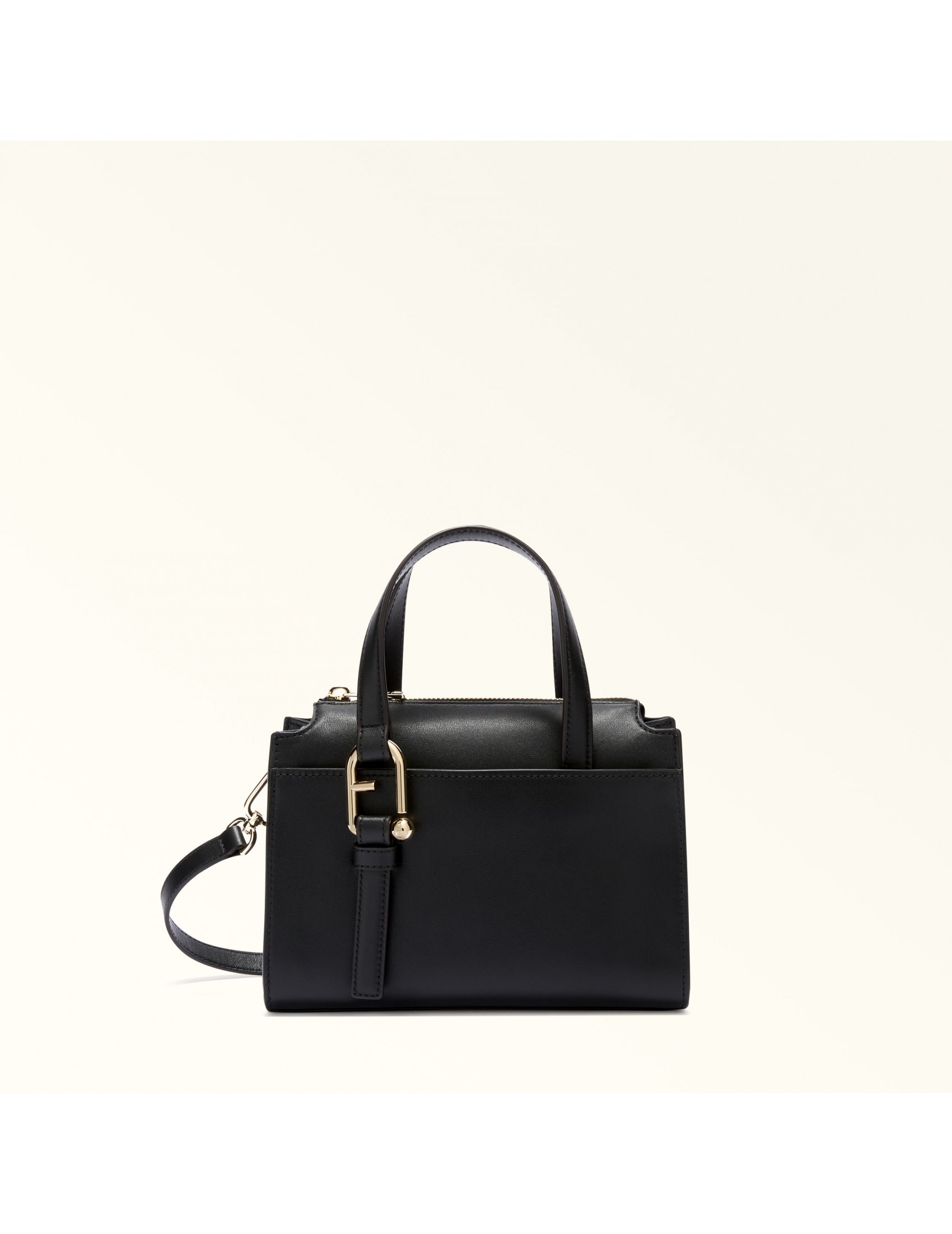 FURLA BORSA NUVOLA S BOSTON IN PELLE COLORE NERO