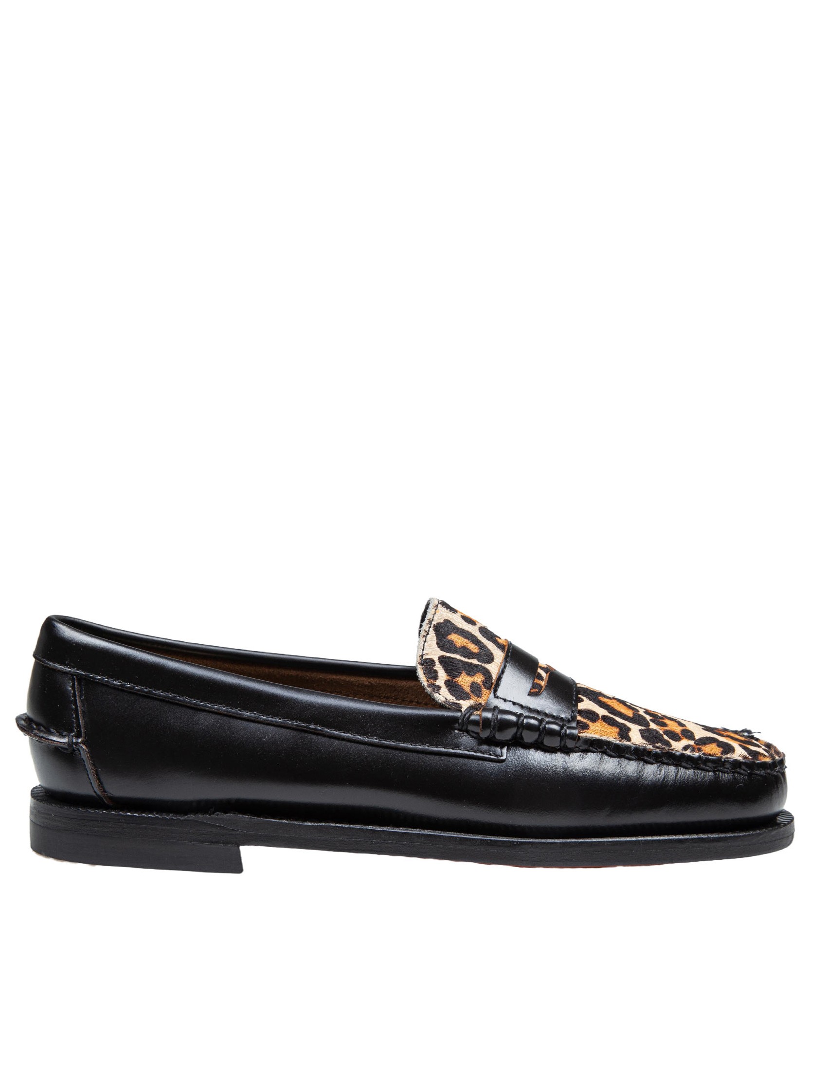 SEBAGO DAN VAMP LEATHER MOCASIN COLOR BLACK/SPOTTED