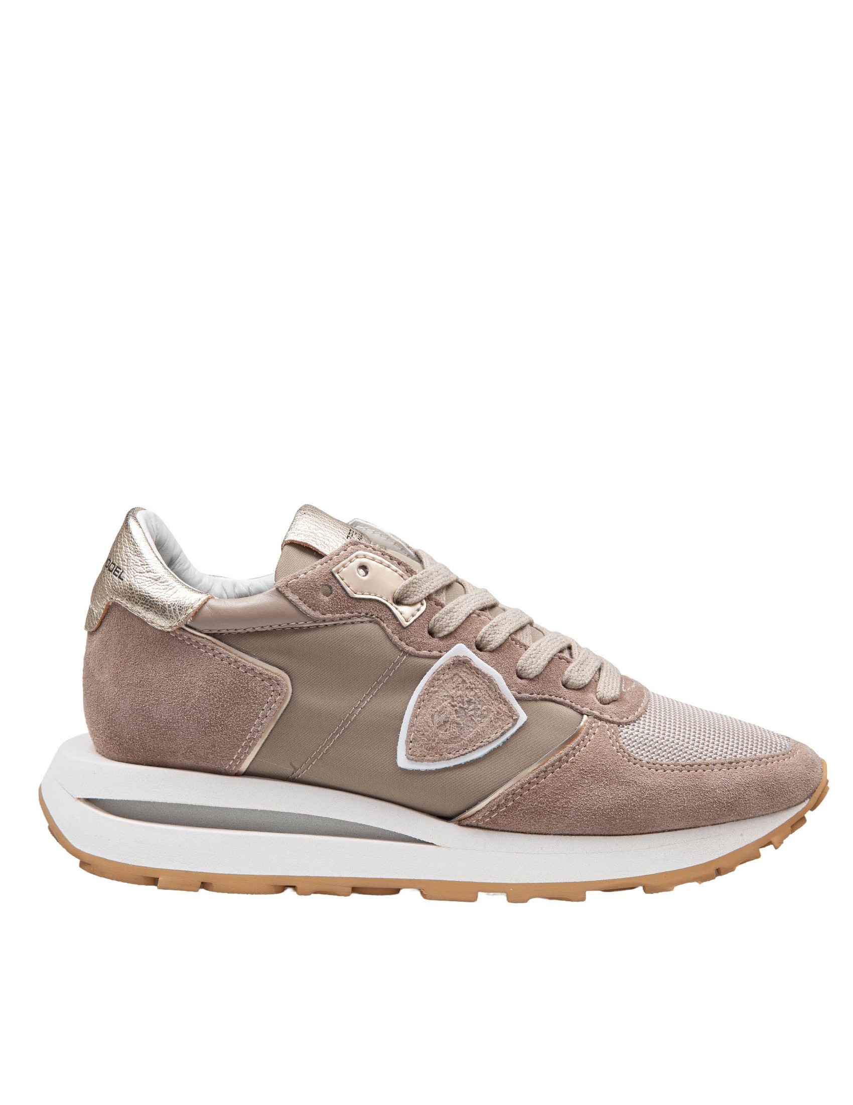 PHILIPPE MODEL SNEAKERS TROPEZ HAUTE LOW IN TECHNICAL FABRIC AND SUEDE