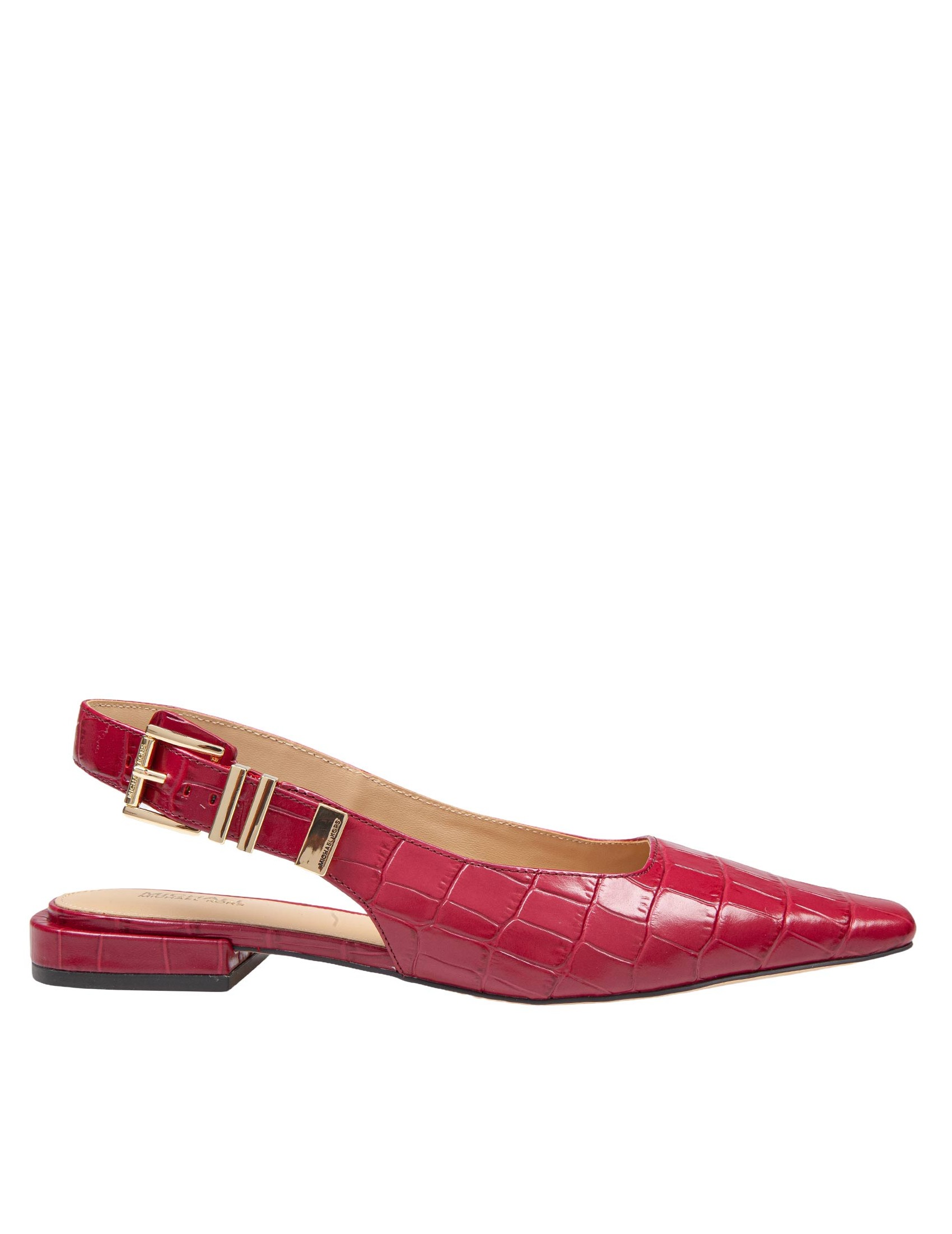 MICHAEL KORS DARRINGTON SLING FLAT IN PELLE STAMPA COCCO