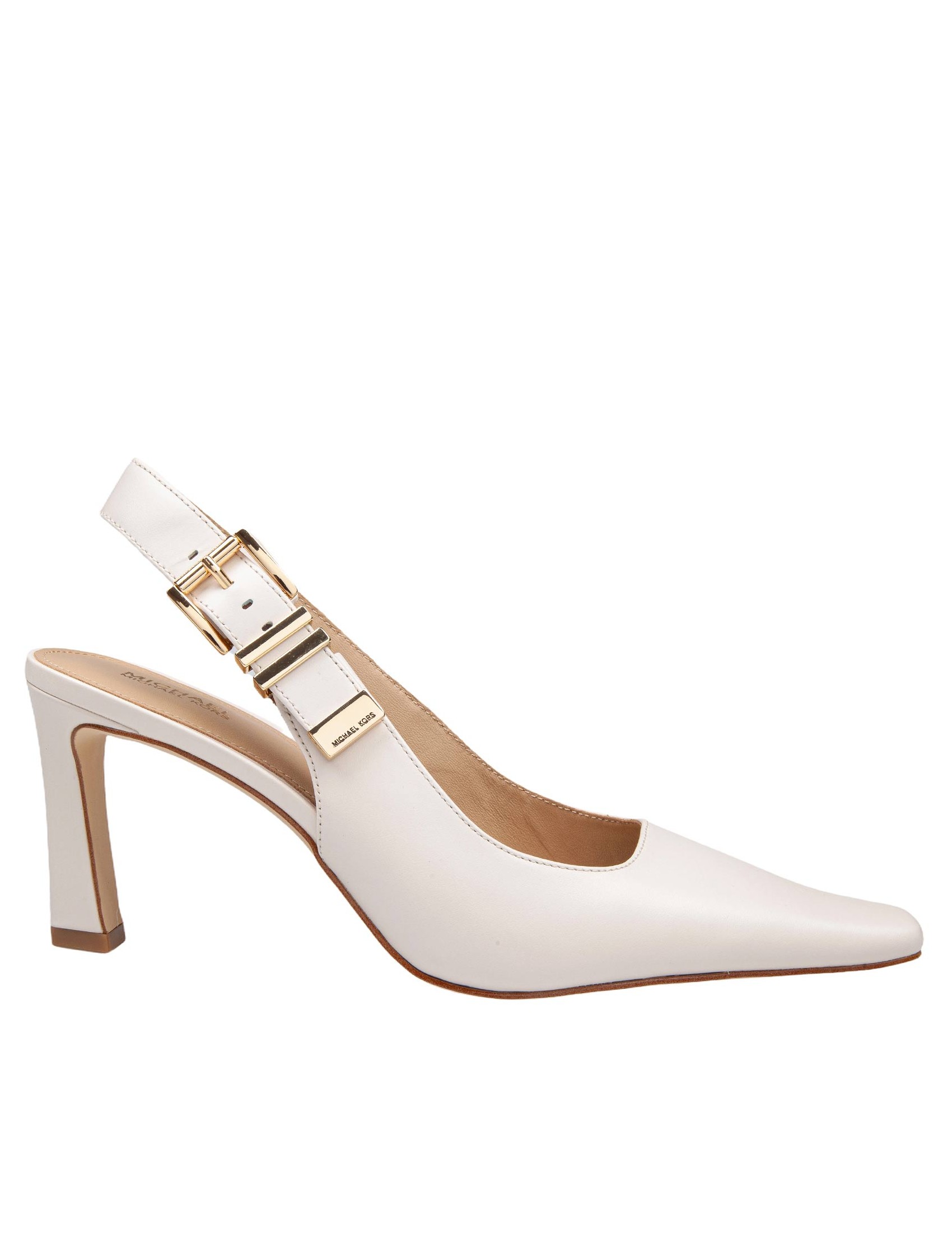 MICHAEL KORS DARRINGTON SLINGBACK IN CREAM LEATHER