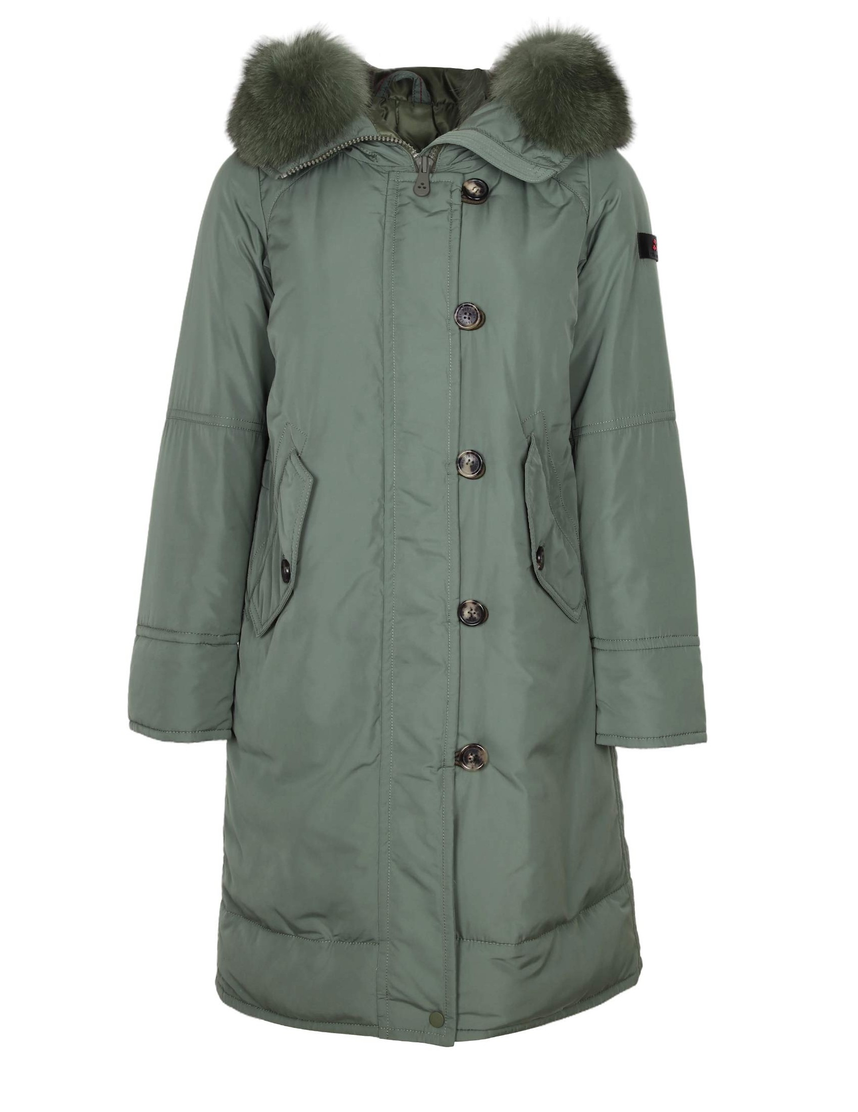 PEUTEREY PARKA CASSAT MFC FUR CON CAPPUCCIO COLORE VERDE