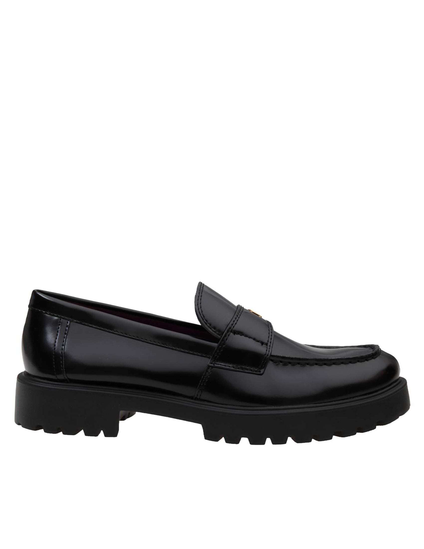 TORY BURCH LUG MOCCASIN IN LEATHER COLOR BLACK