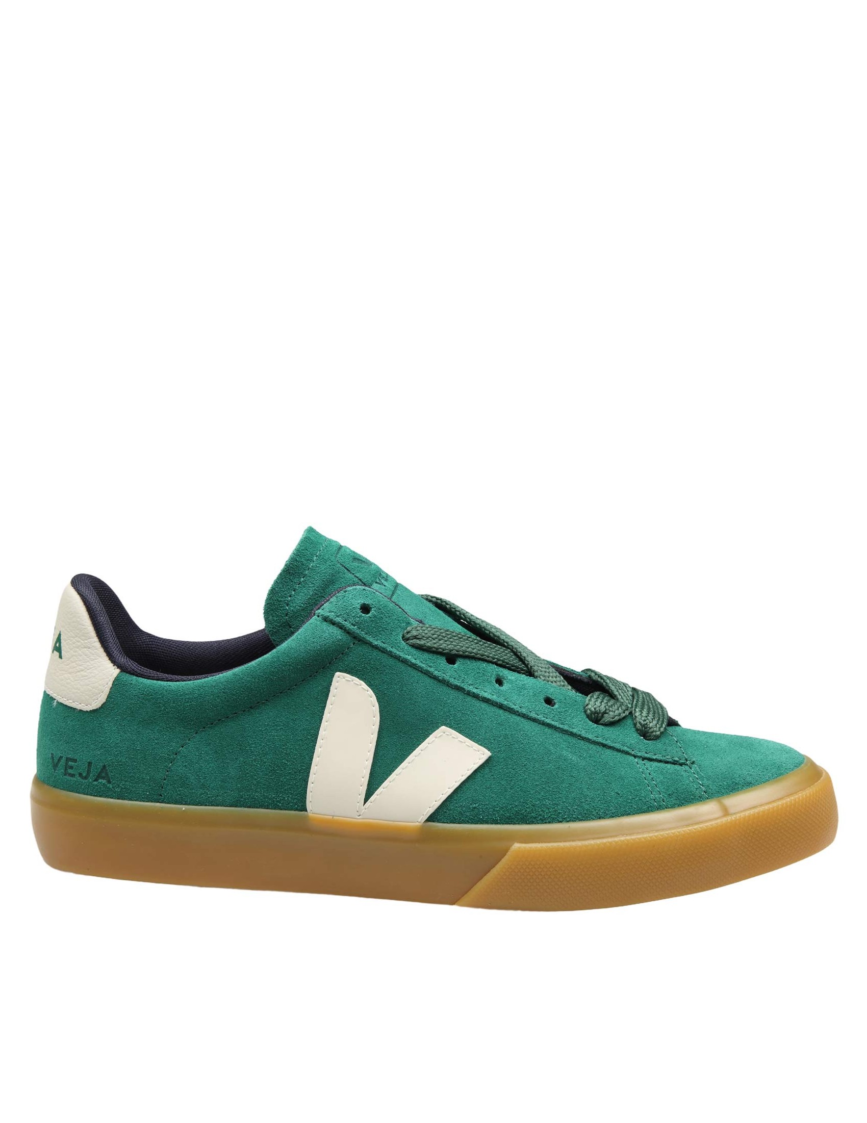 VEJA SNEAKERS CAMPO IN CAMOSCIO COLORE VERDE