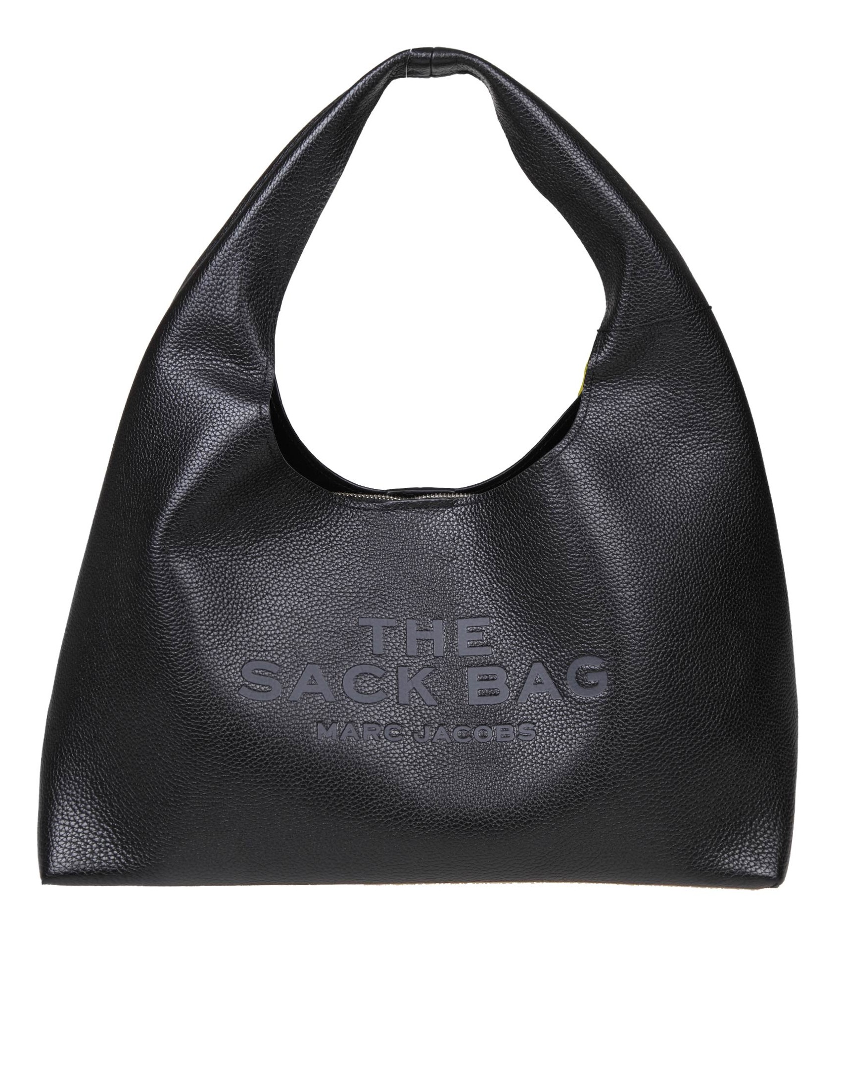 MARC JACOBS BLACK LEATHER THE SACK BAG