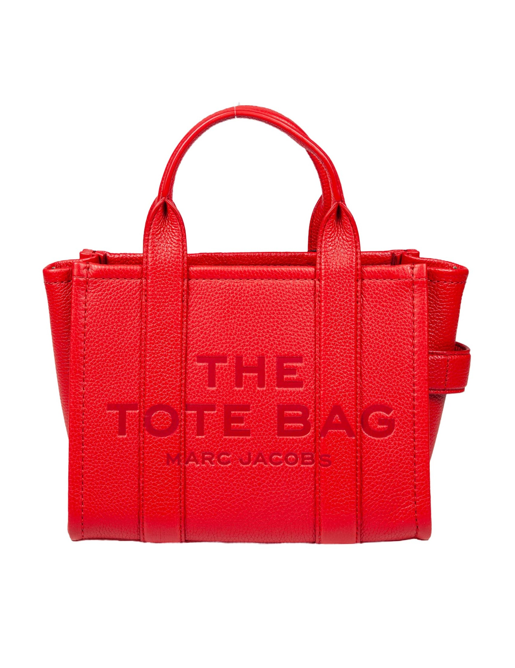 MARC JACOBS SMALL TOTE IN LEATHER COLOR RED