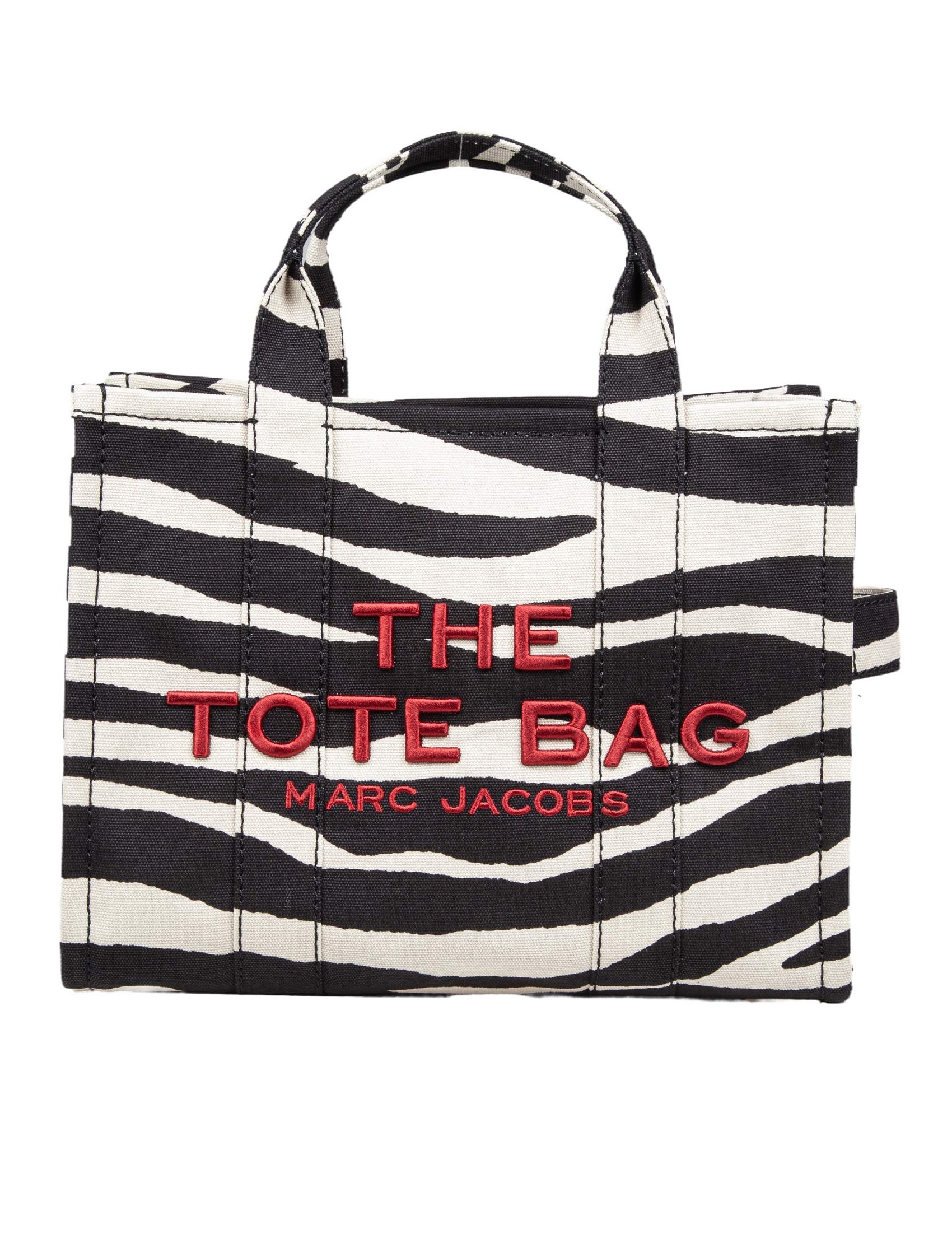 MARC JACOBS THE ZEBRA MEDIUM TOTE IN CANVAS