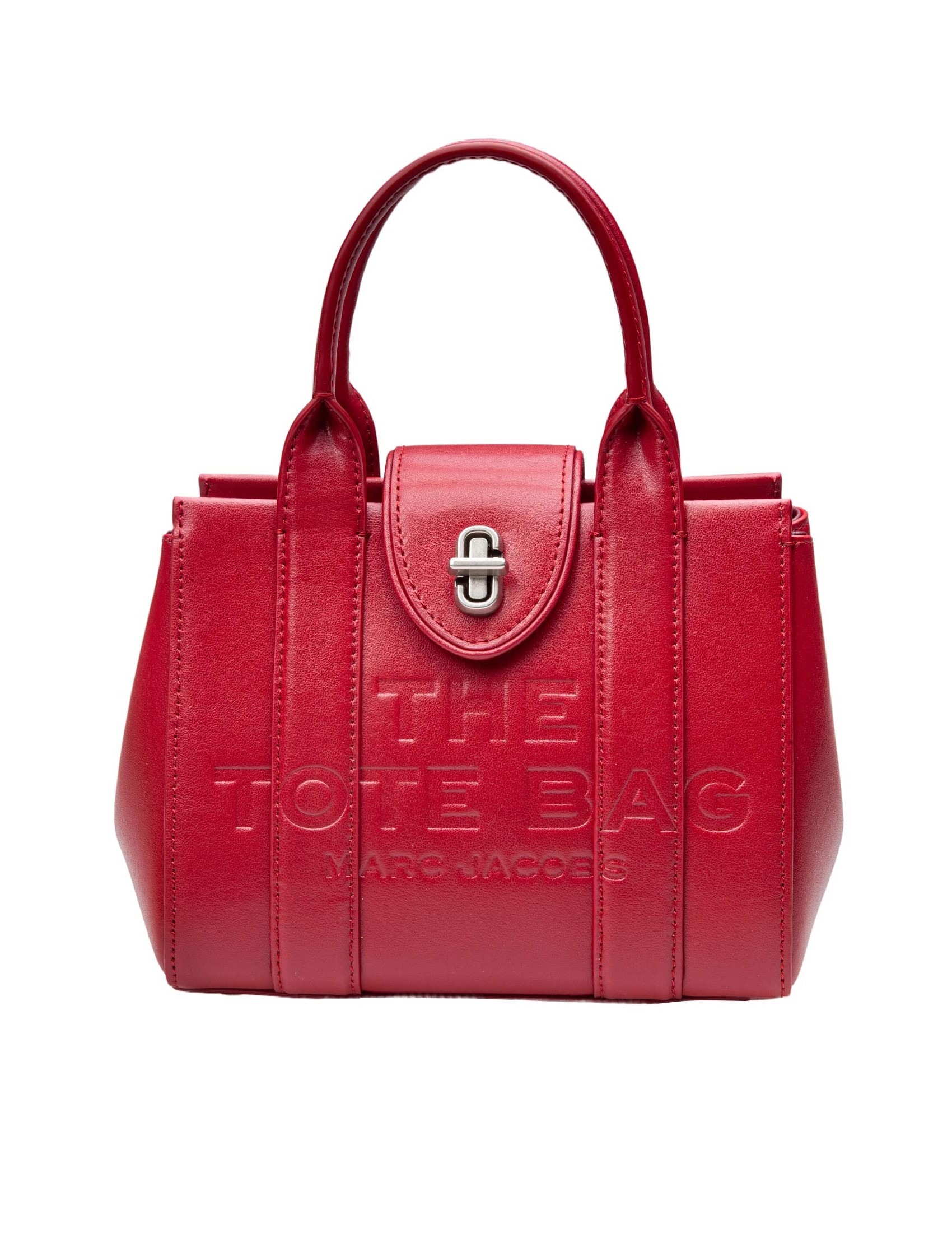 MARC JACOBS THE MINI TOTE IN RED LEATHER