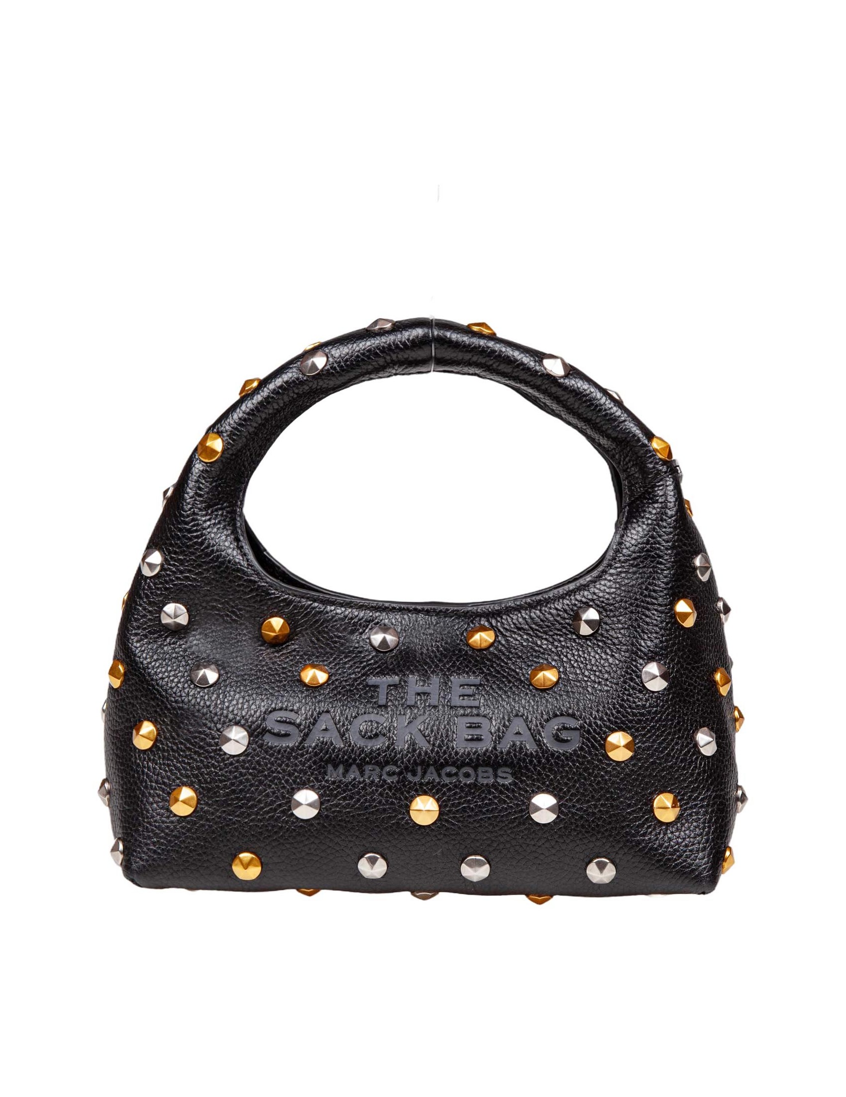 MARC JACOBS MINI SACK BG THE GLAM STUDS IN LEATHER COLOR BLACK