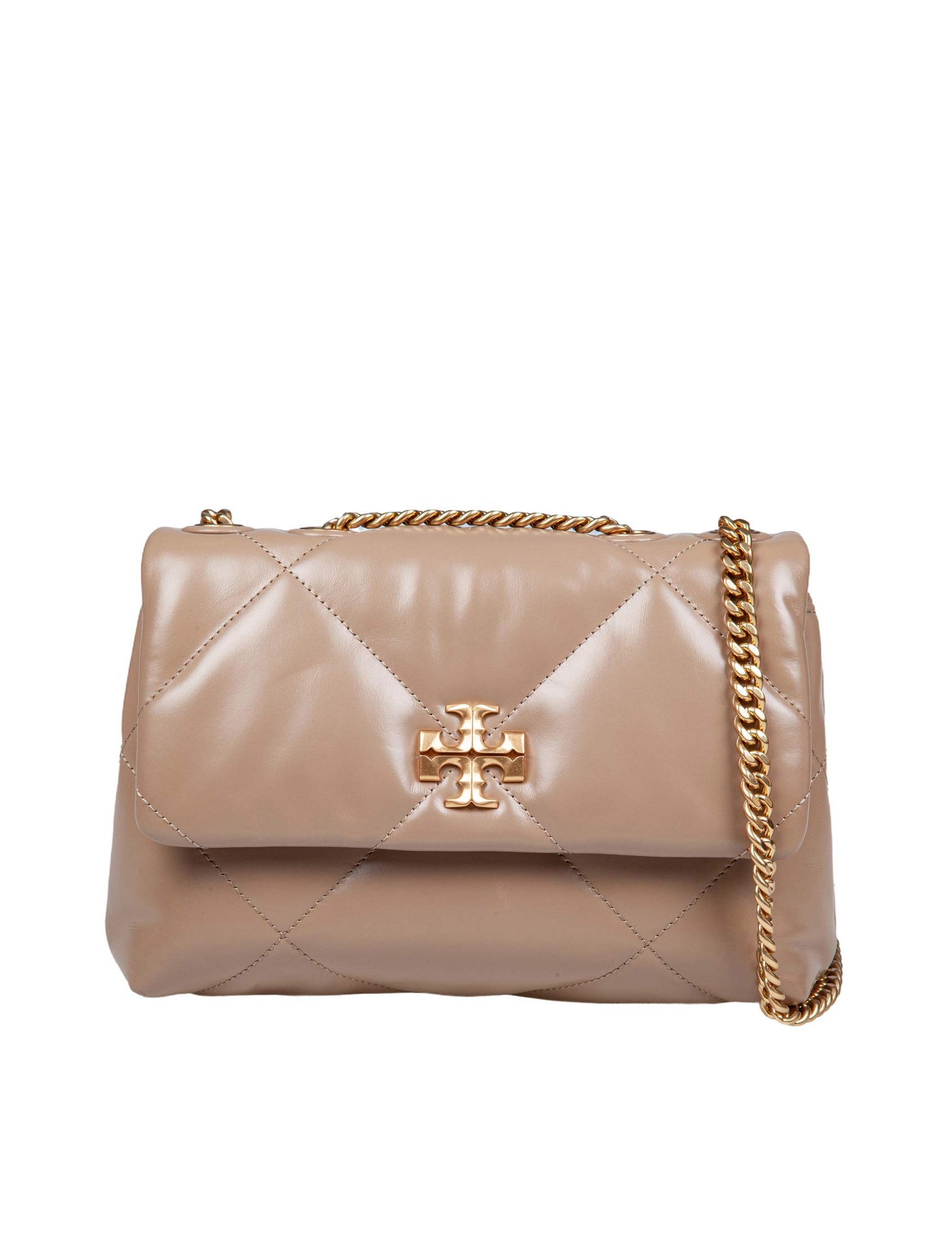 TORY BURCH KIRA SMALL DIAMOND QUILTED TAUPE COLOR