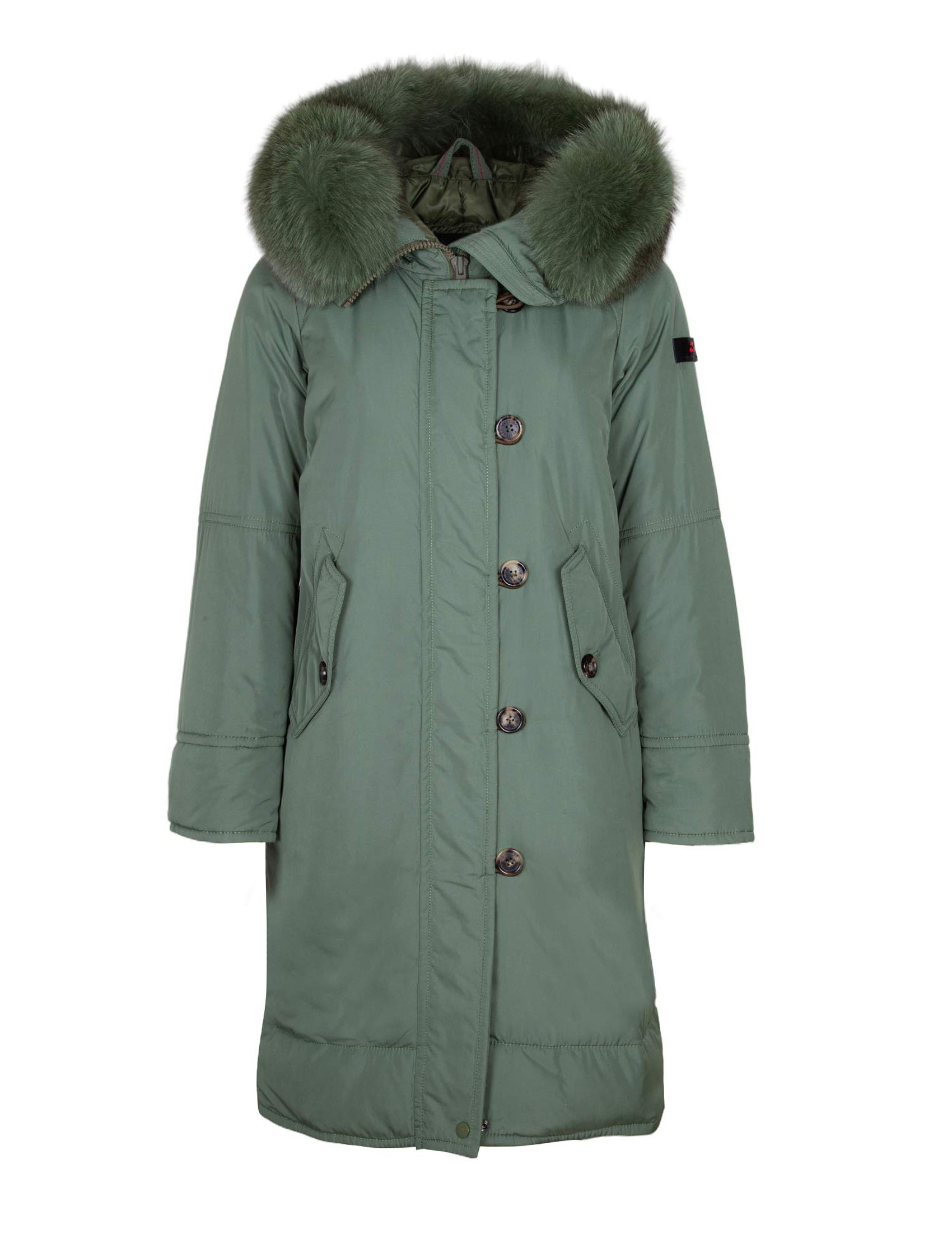 PEUTEREY PARKA CASSAT MFC FUR CON CAPPUCCIO COLORE VERDE