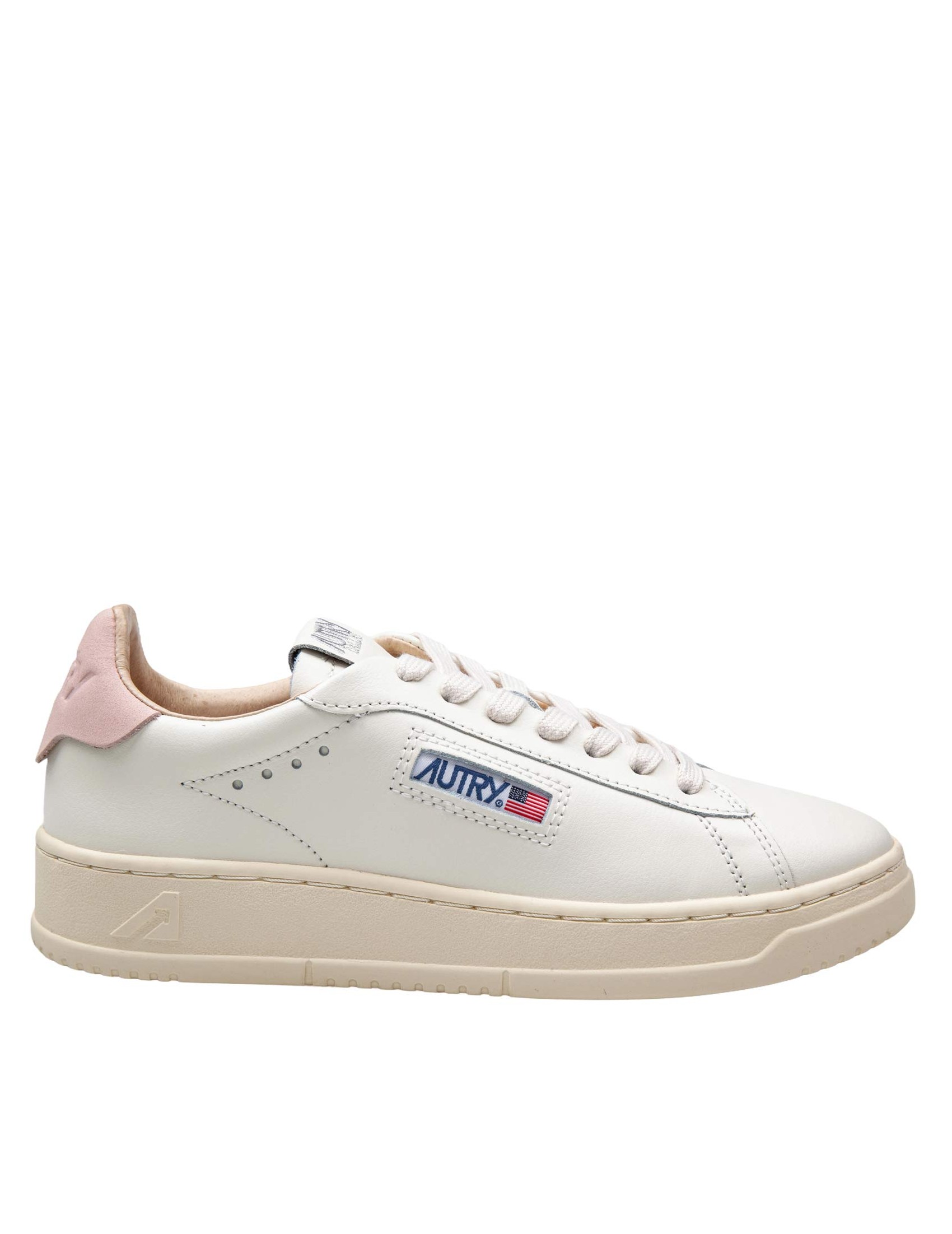 AUTRY DALLAS LEATHER SNEAKERS COLOR WHITE/PINK