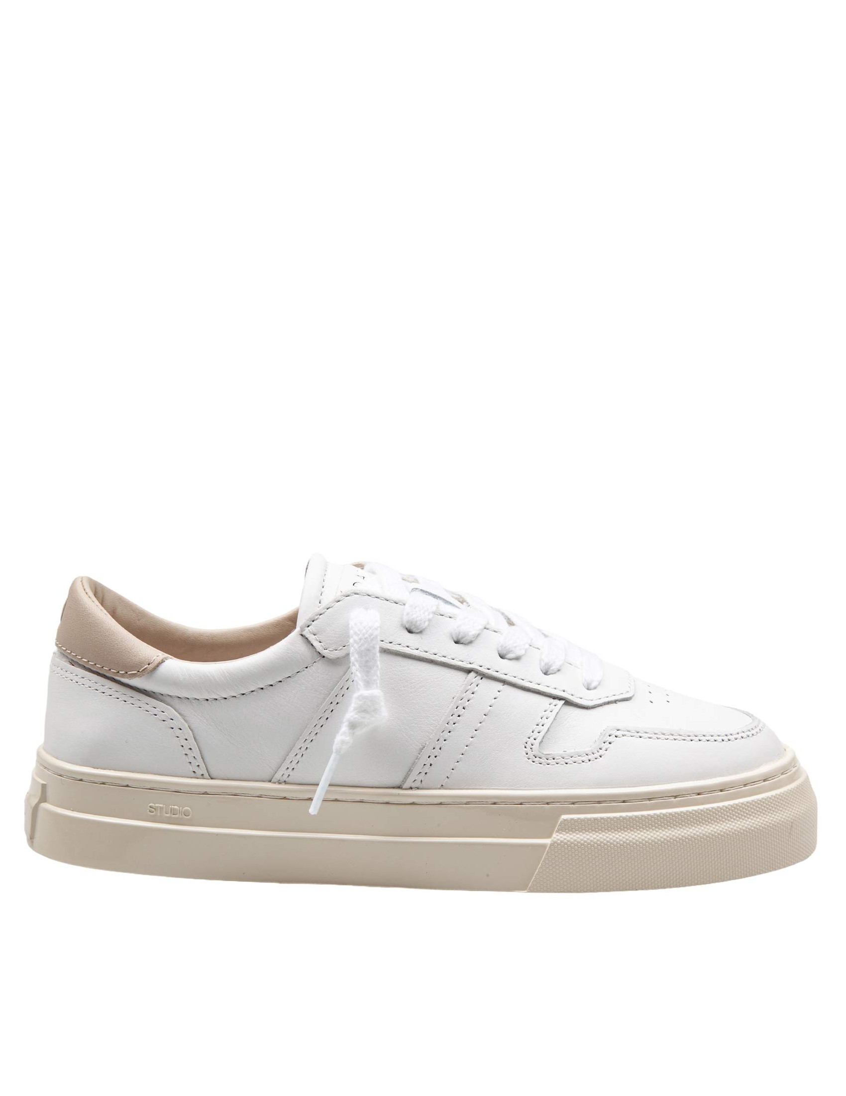 D.A.T.E. SNEAKERS STUDIO IN LEATHER COLOR WHITE/BEIGE