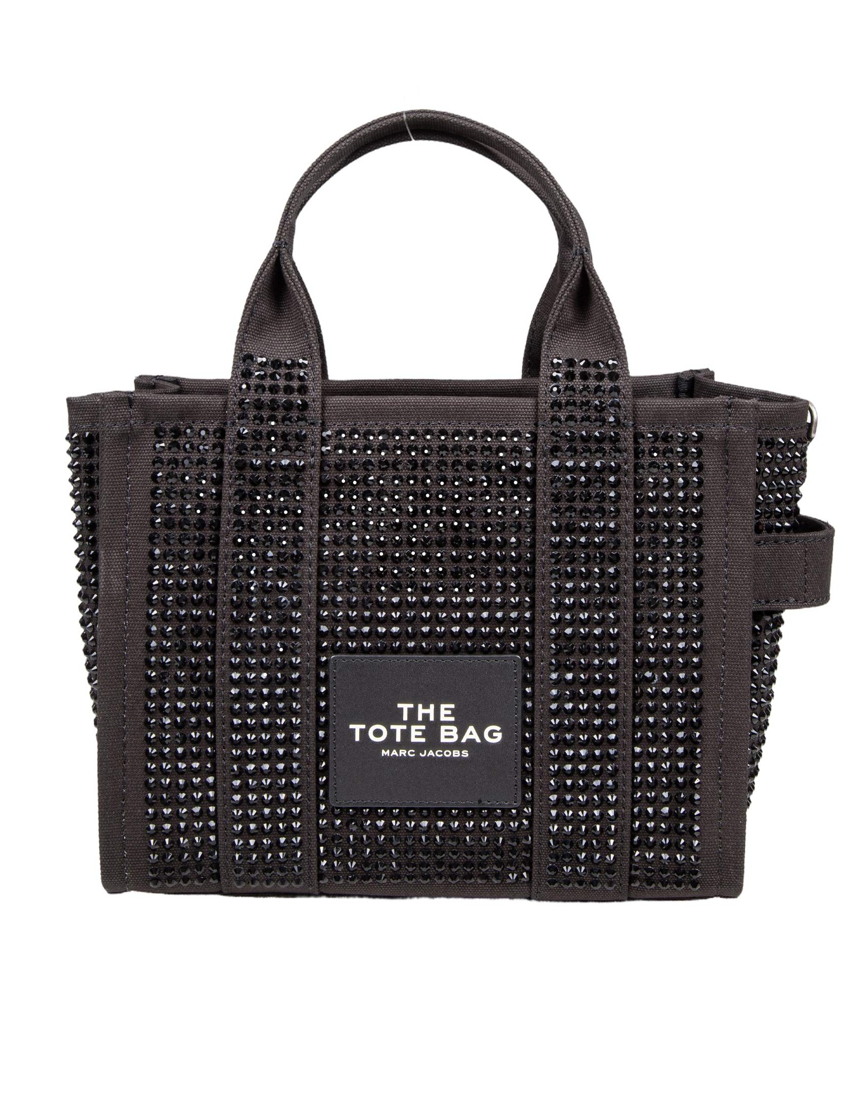 MARC JACOBS THE SMALL TOTE IN CANVAS WITH APPLIED CRYSTALS