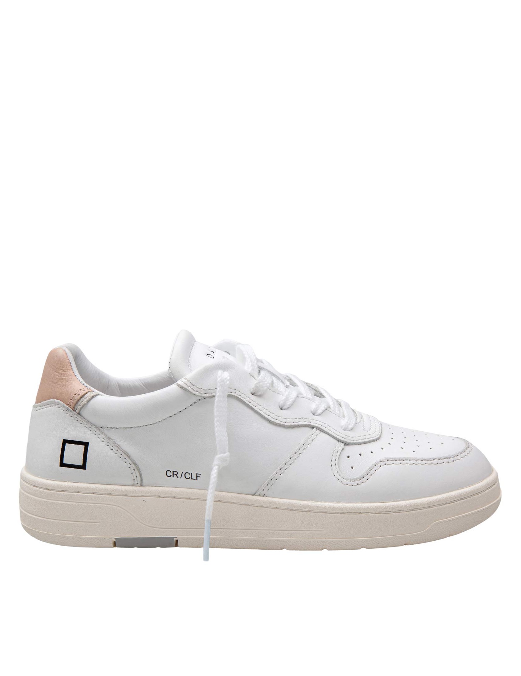 D.A.T.E. SNEAKERS COURT IN PELLE COLORE BIANCO E ROSA