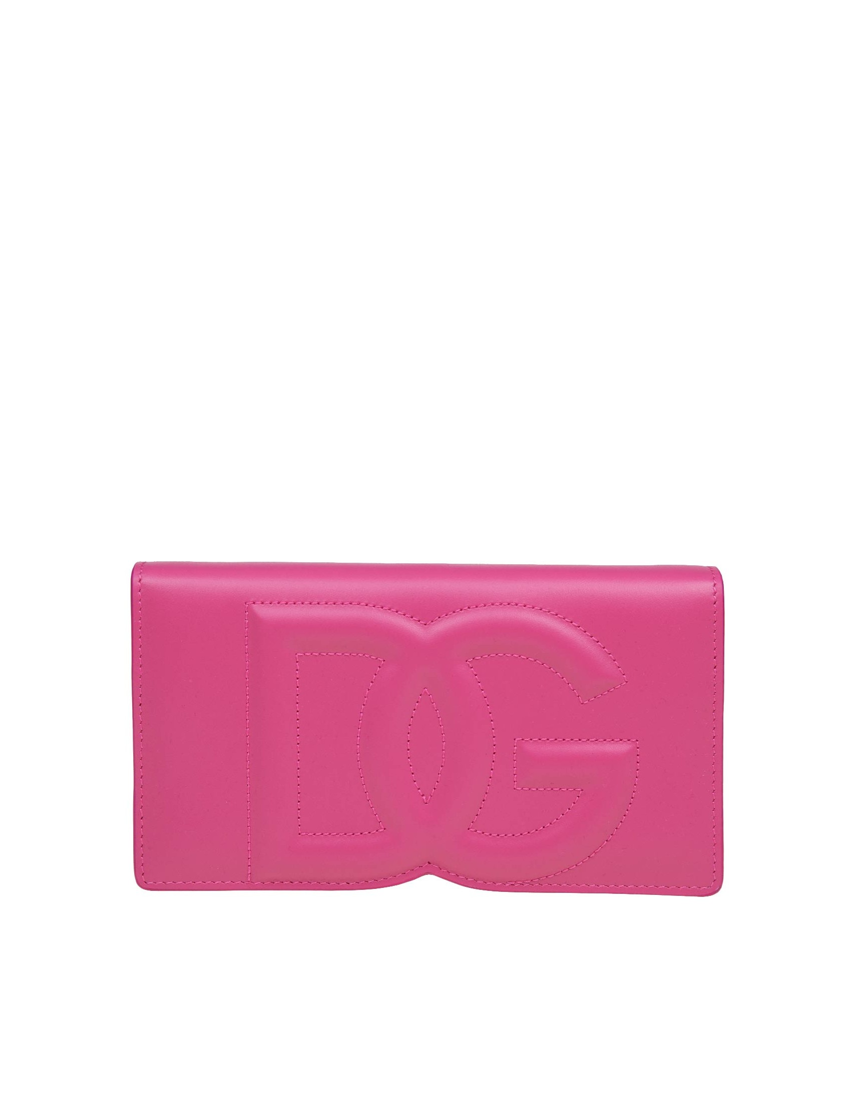 DOLCE & GABBANA PHONE BAG IN PELLE COLORE GLICINE