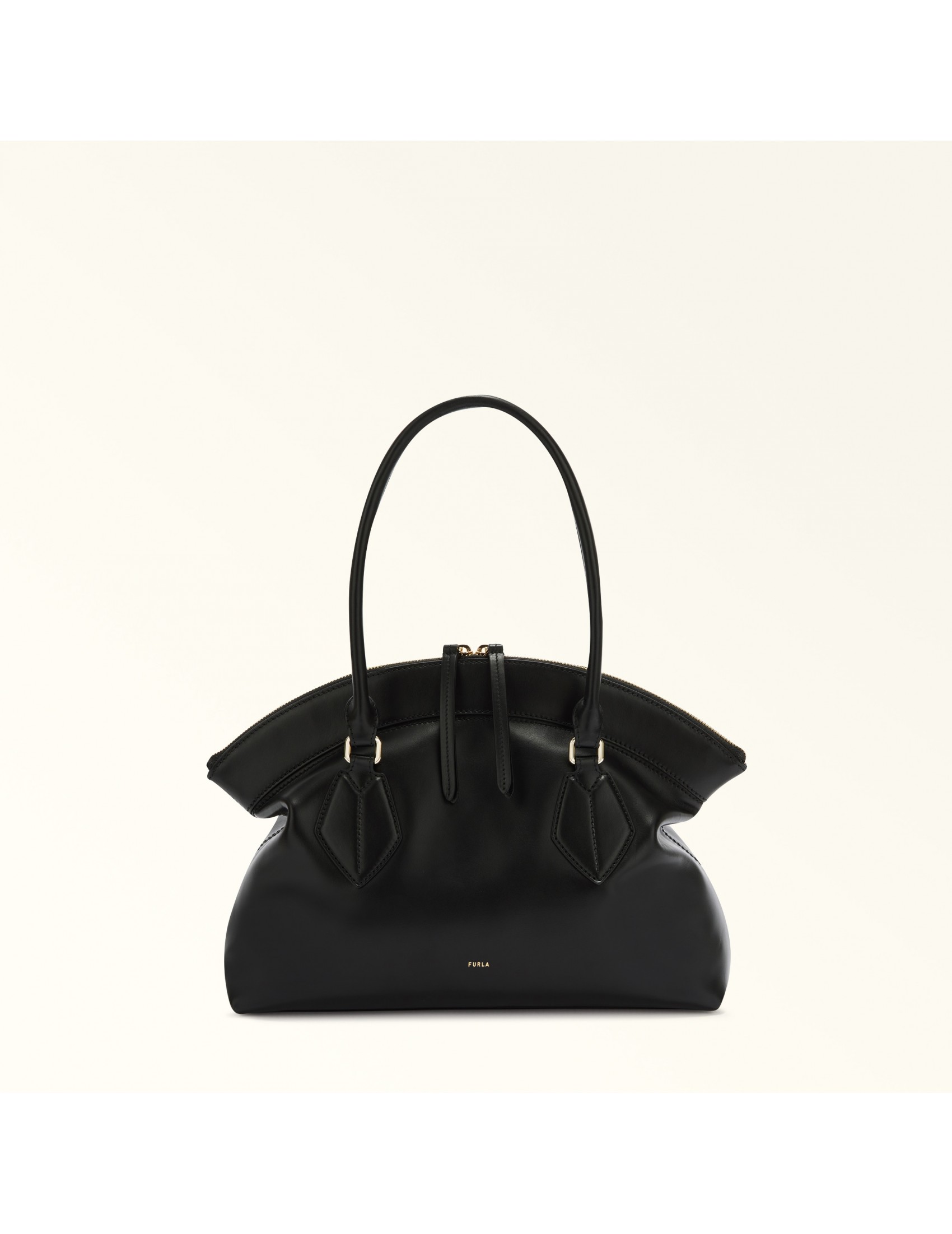 FURLA ERICA SHOPPING BAG IN BLACK LEATHER