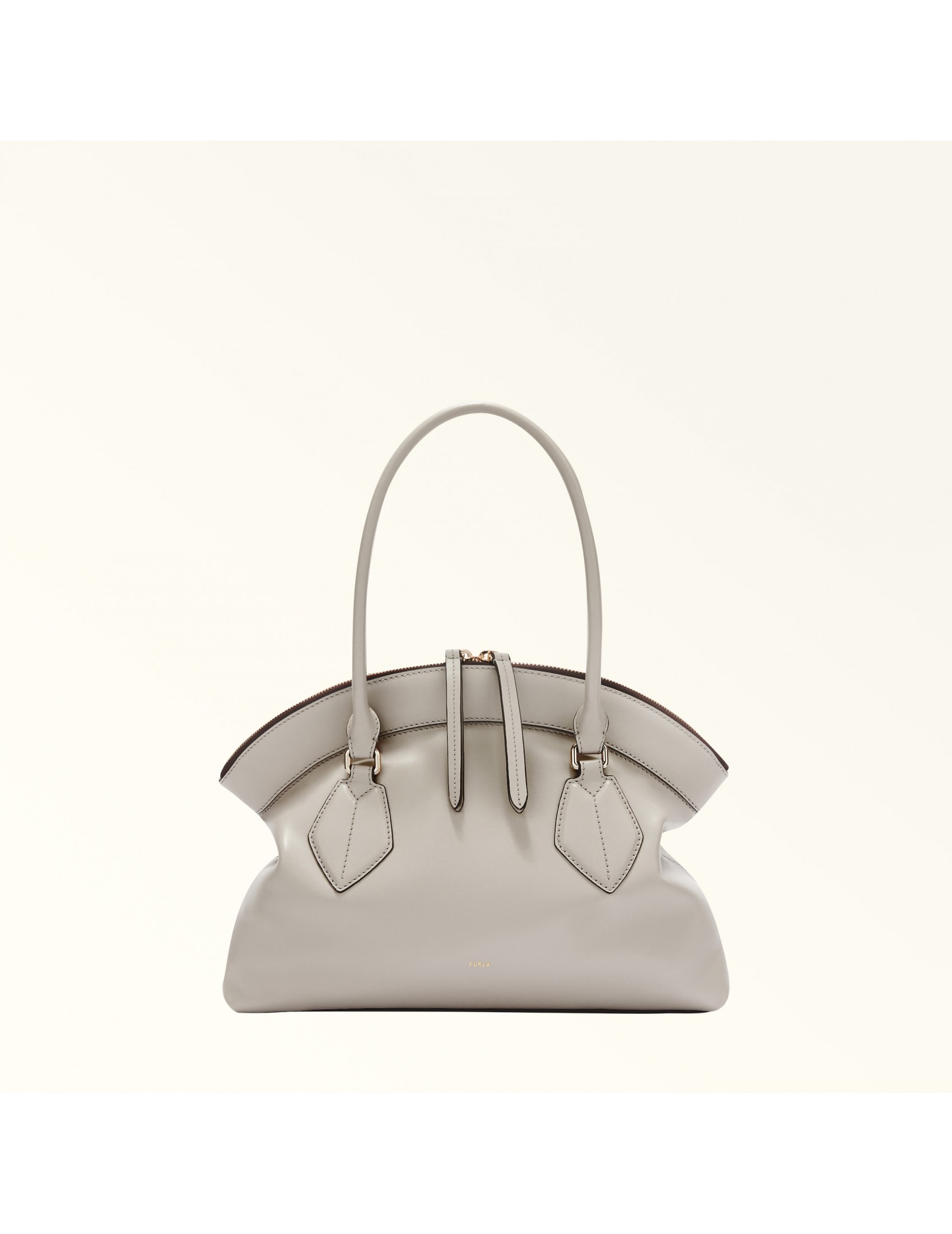 FURLA ERICA LEATHER SHOPPING BAG COLOR VANILLA