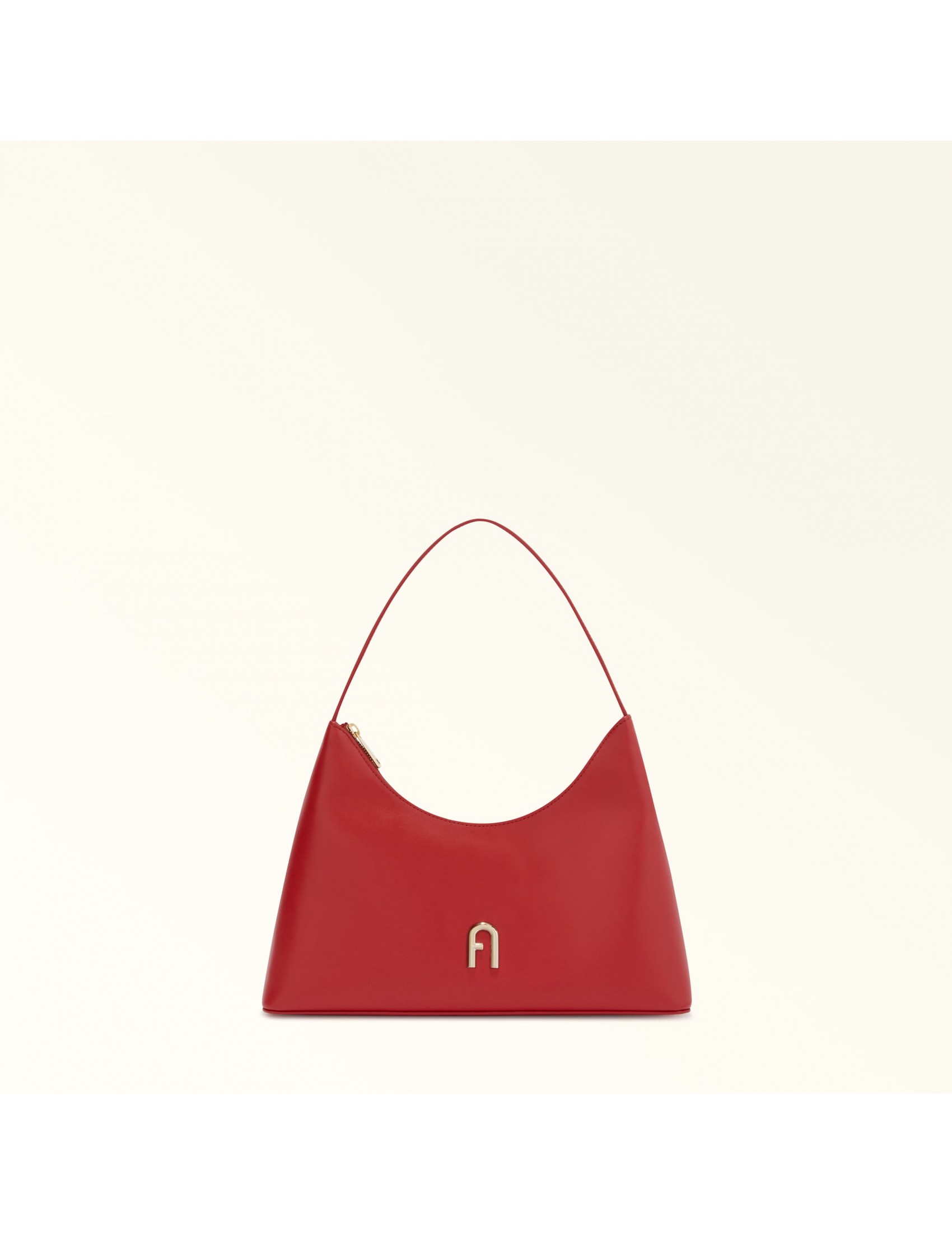 FURLA DIAMANTE S SHOULDER BAG IN RED LEATHER