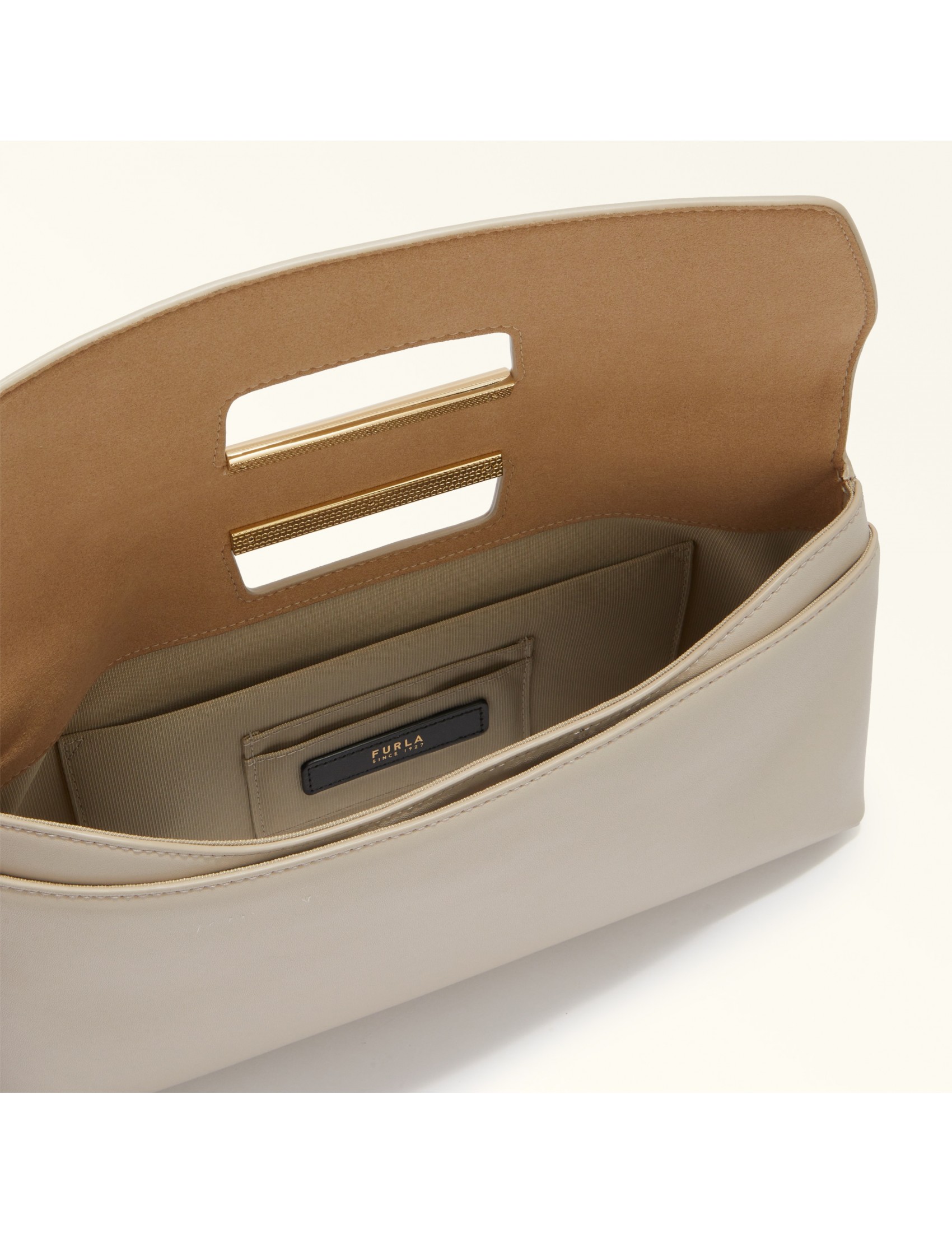FURLA GIADA LEATHER POUCH BAG COLOR VANILLA