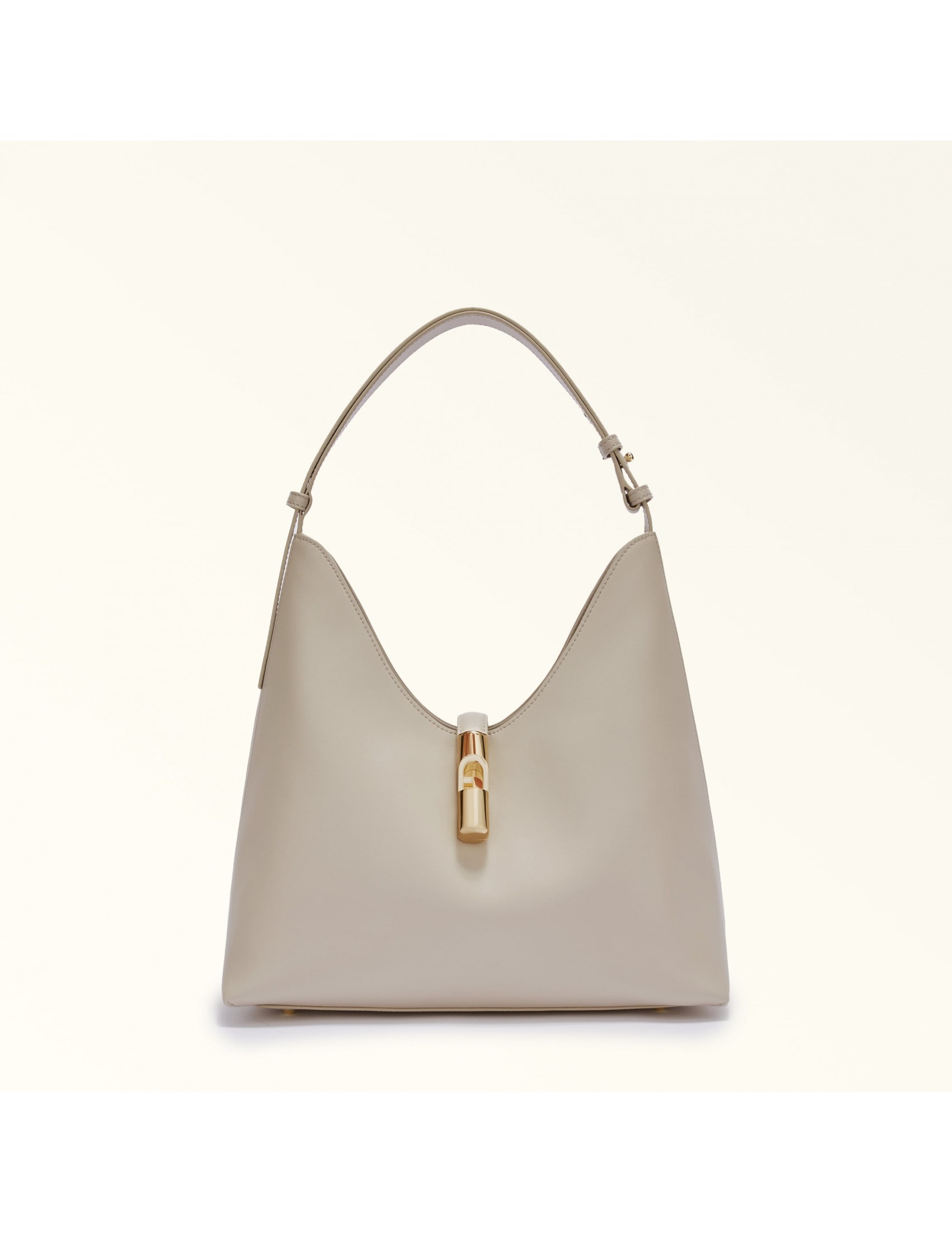 FURLA BORSA HOBO GOCCIA M IN PELLE COLORE VANIGLIA